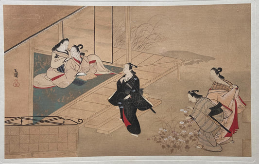 Japanese antique Ukiyoe, woodcut print, 1906, Japanese antique woodblock print, Hinaya Ryuho, from Ukiyoe-ha-gashu.