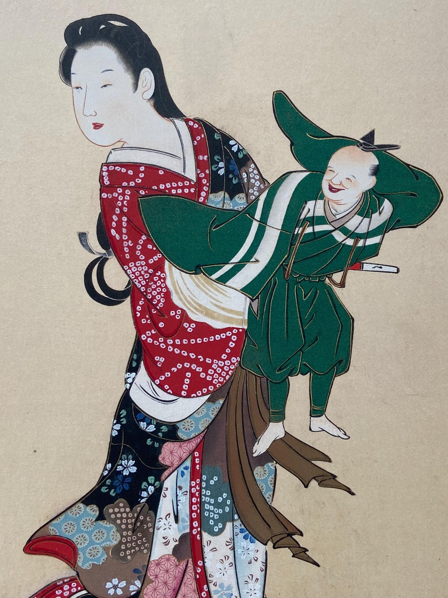 Japanese antique Ukiyoe, woodcut print, 1906, Japanese antique woodblock print, Yukioka Sekkai, from Ukiyoe-ha-gashu.