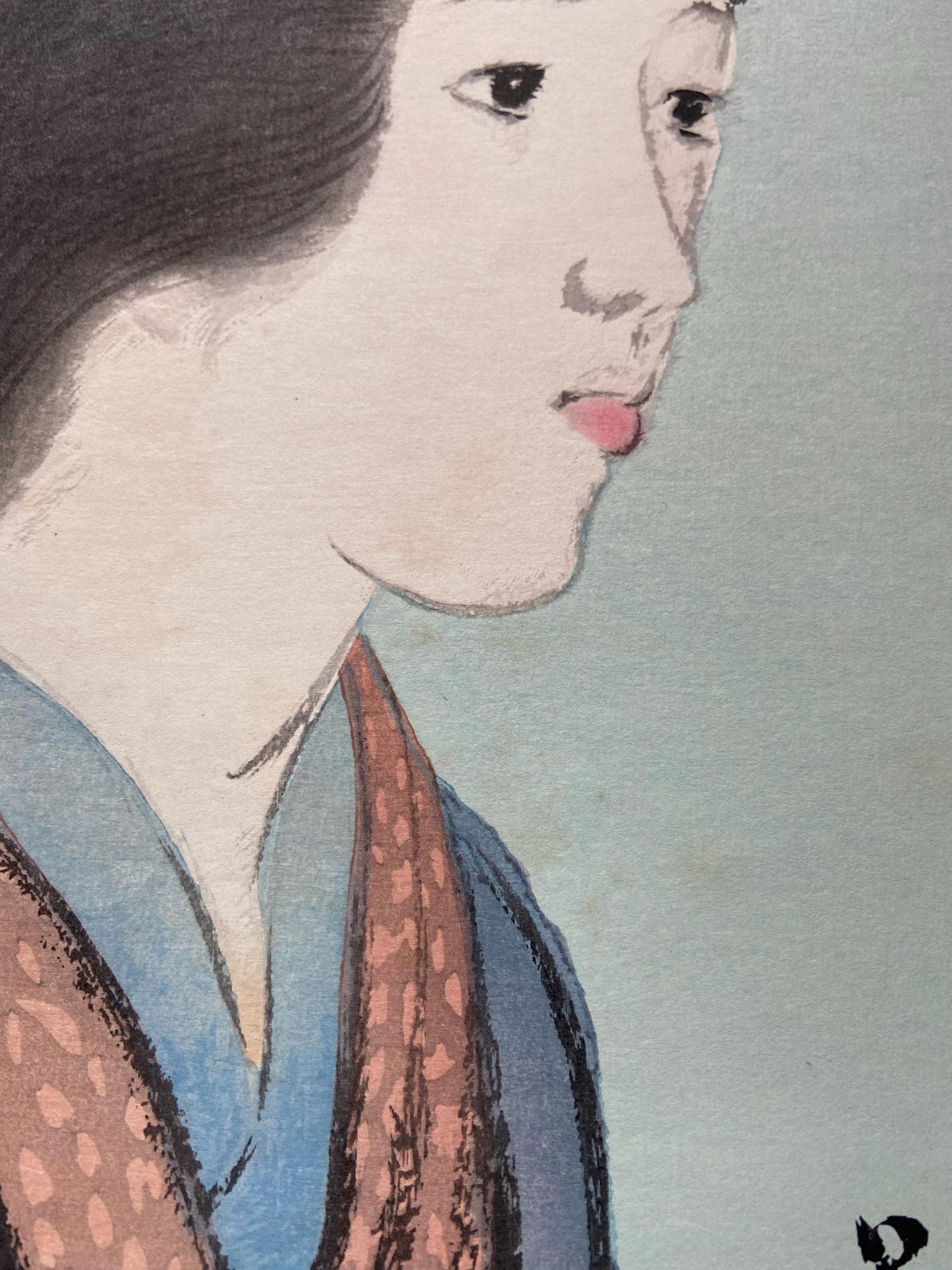 Japanese Ukiyoe, Shin-Hanga, Woodblock print, Takehisa Yumeji, "三味線堀"