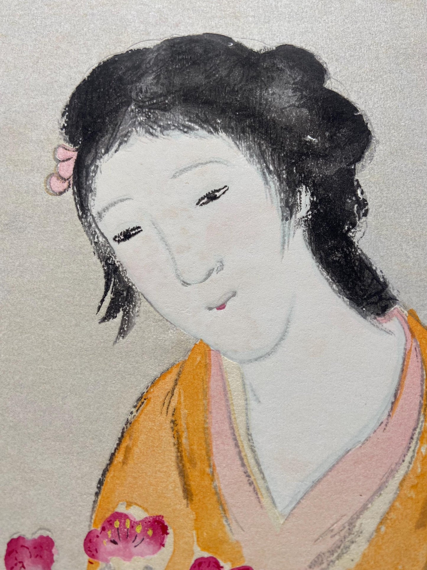 Japanese Ukiyoe, Shin-Hanga, Woodblock print, Takehisa Yumeji, "紅梅"