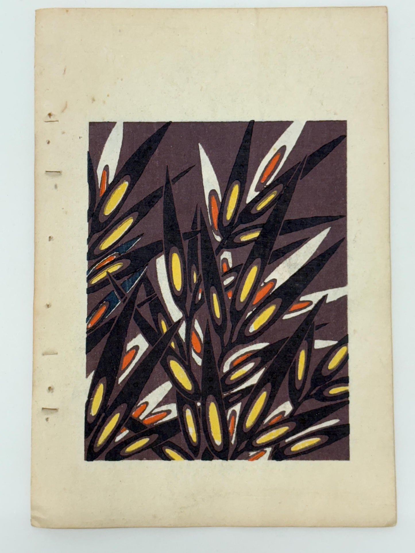 Japanese Antique Original Woodcut Print, Japanese design, Around 1900, Shin-Bijutsukai 12, Antique Japanese print, Kimono Design.