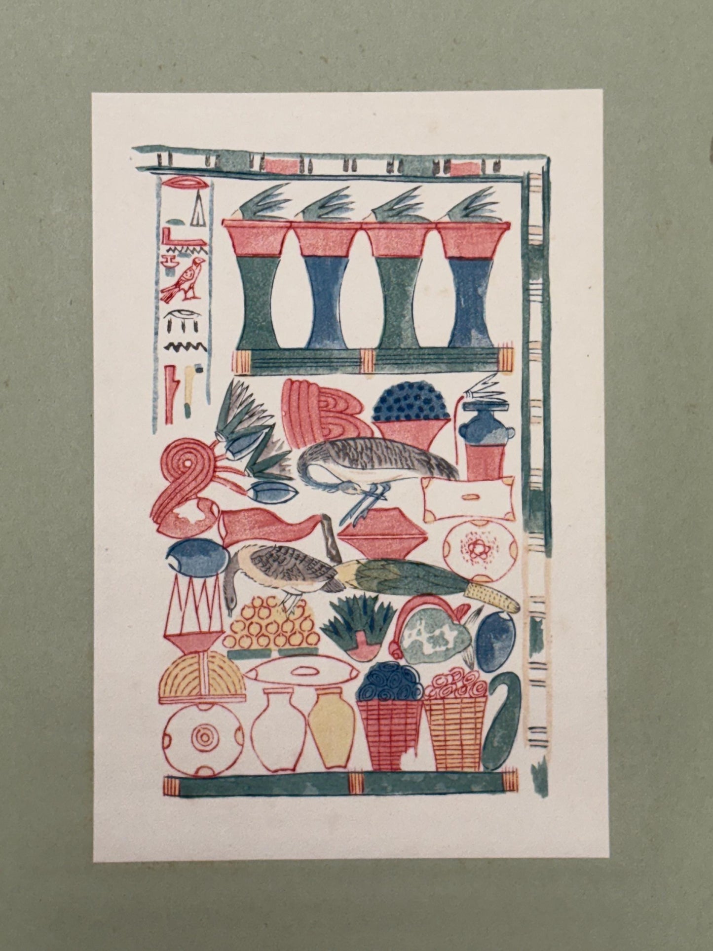 Japanese antique woodblock print, Design, 1929, Modern Egyptian style 8