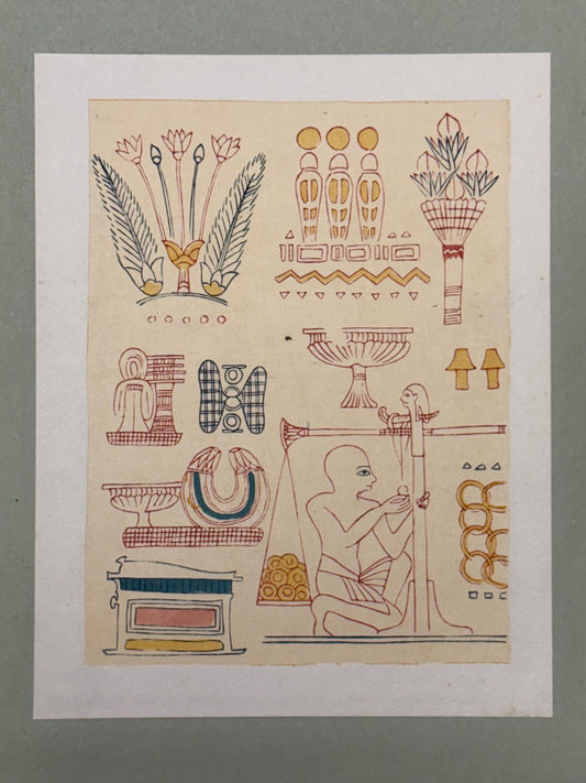 Japanese antique woodblock print, Design, 1929, Modern Egyptian style 9