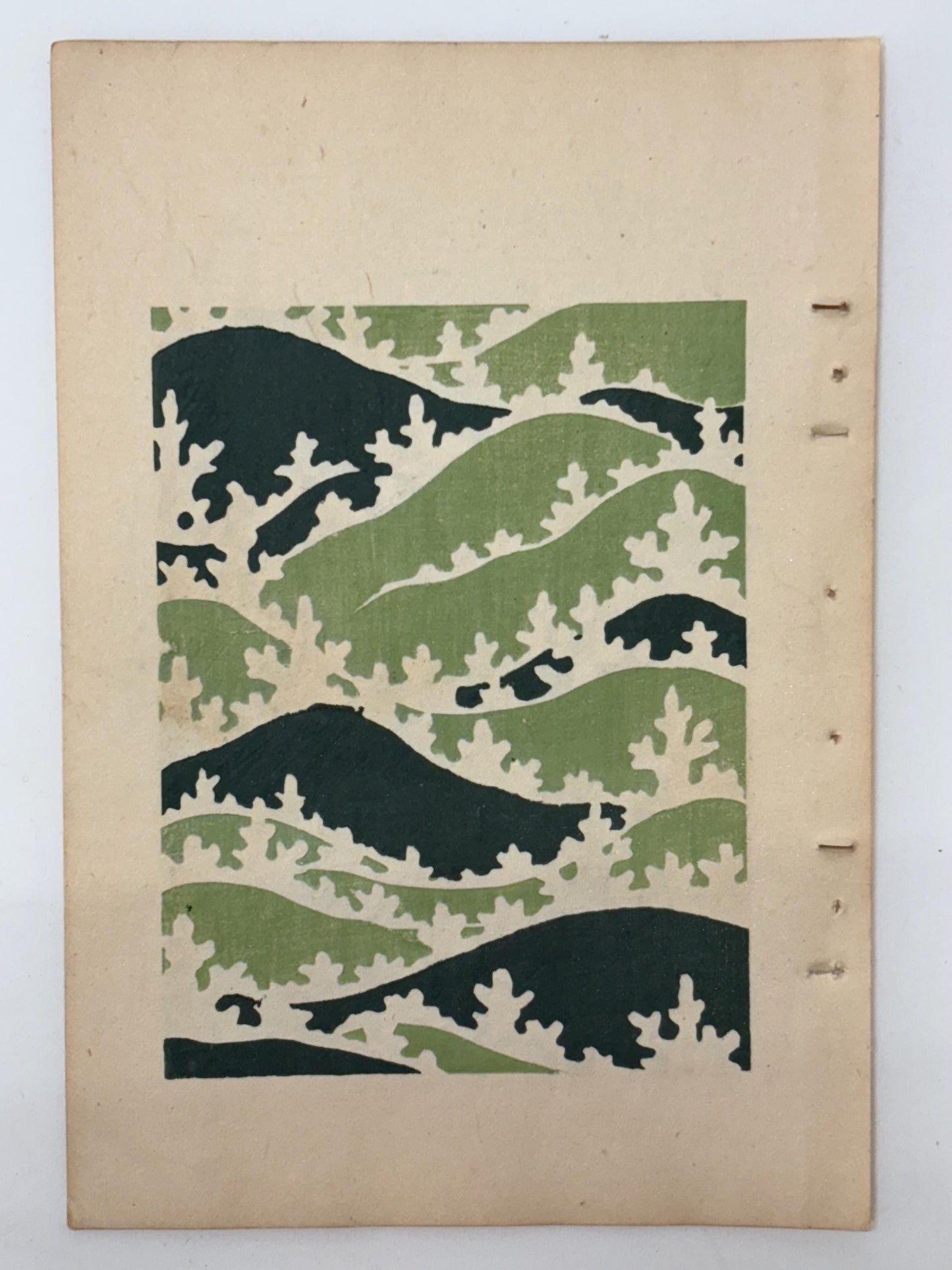 Japanese Antique Original Woodcut Print, Japanese design, Around 1900, Shin-Bijutsukai 9, Antique Japanese print, Kimono Design.
