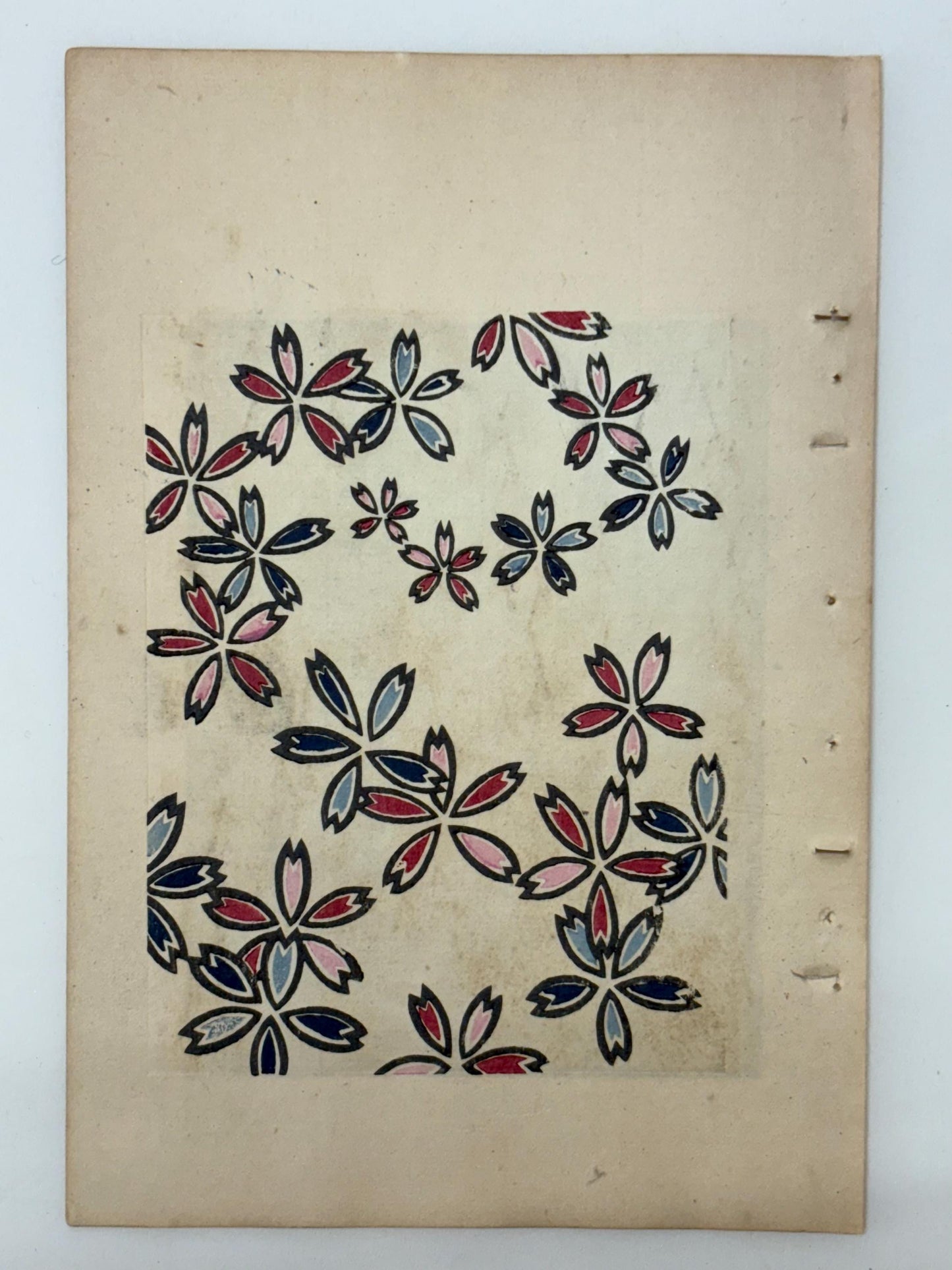Japanese Antique Original Woodcut Print, Japanese design, Around 1900, Shin-Bijutsukai 9, Antique Japanese print, Kimono Design.