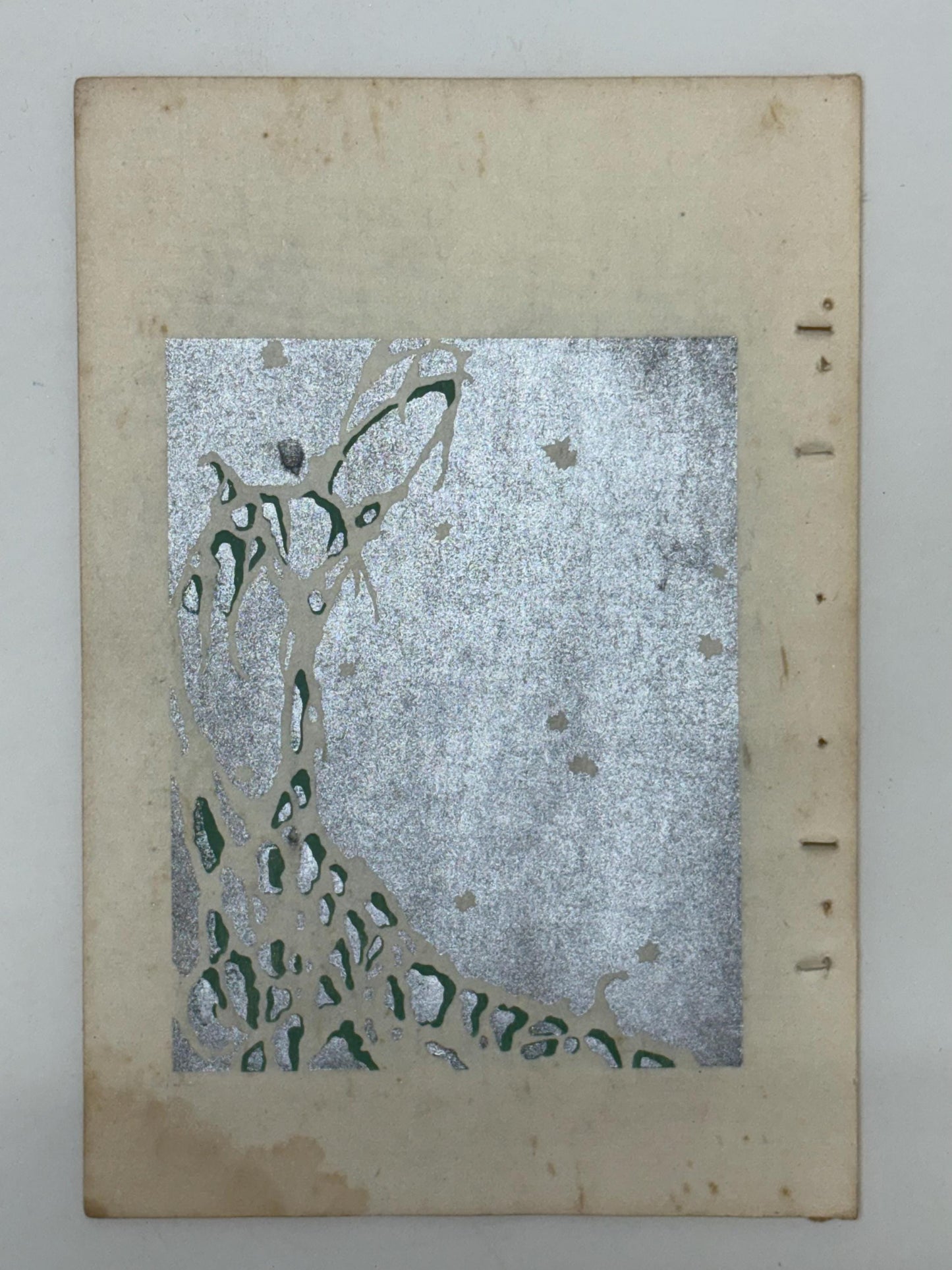 Japanese Antique Original Woodcut Print, Japanese design, Around 1900, Shin-Bijutsukai 9, Antique Japanese print, Kimono Design.