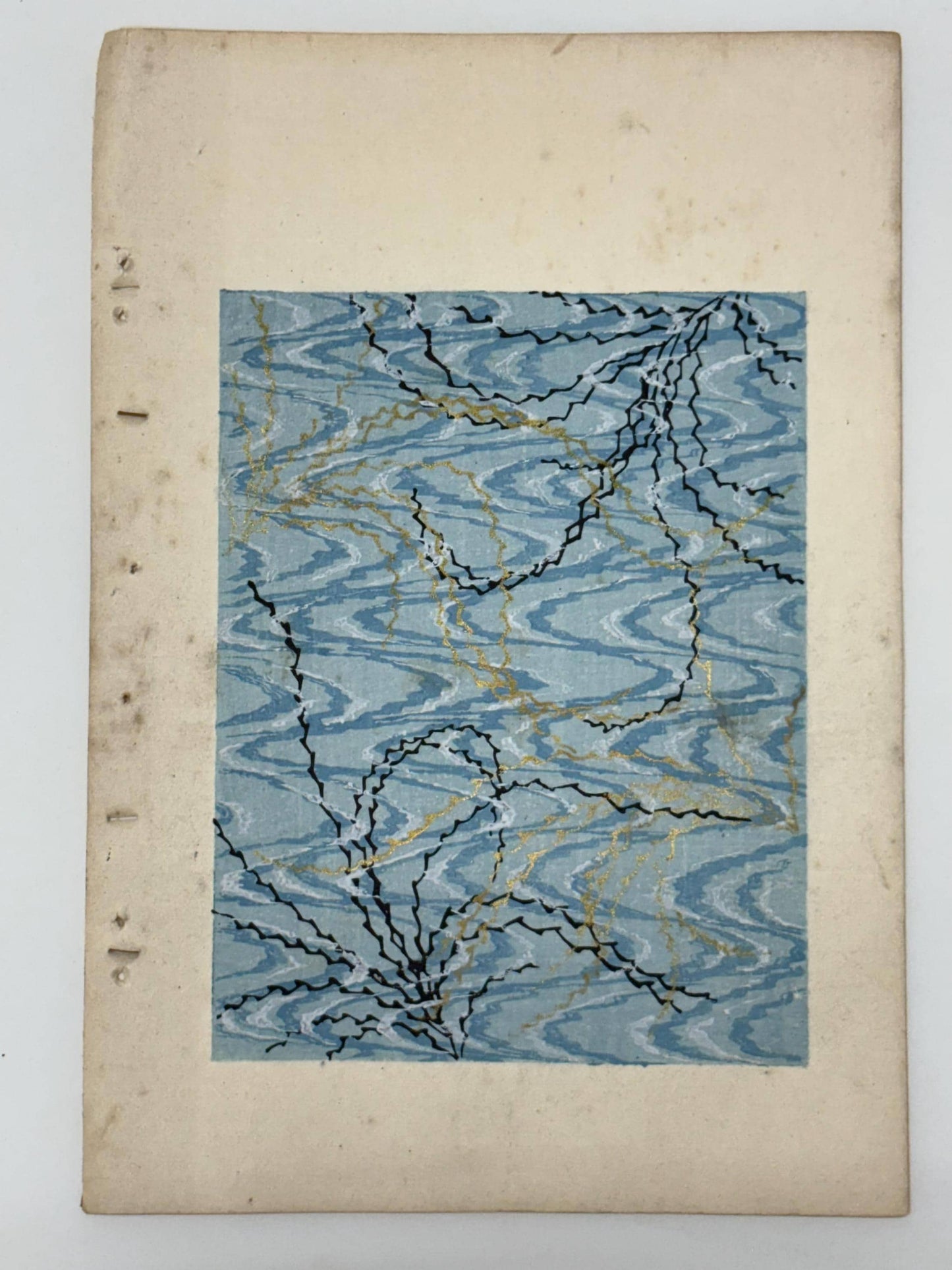Japanese Antique Original Woodcut Print, Japanese design, Around 1900, Shin-Bijutsukai 11, Antique Japanese print, Kimono Design.