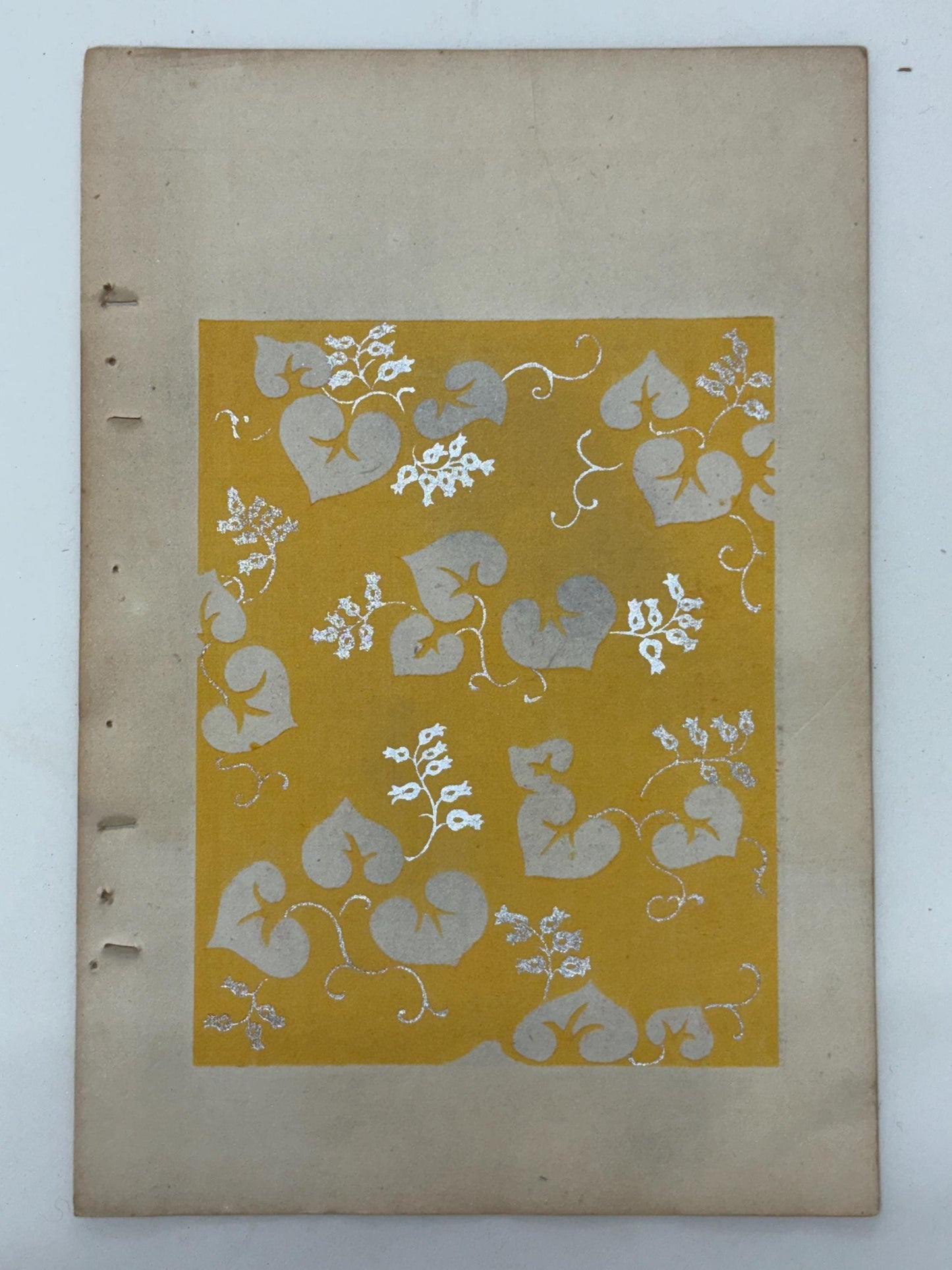 Japanese Antique Original Woodcut Print, Japanese design, Around 1900, Shin-Bijutsukai 12, Antique Japanese print, Kimono Design.