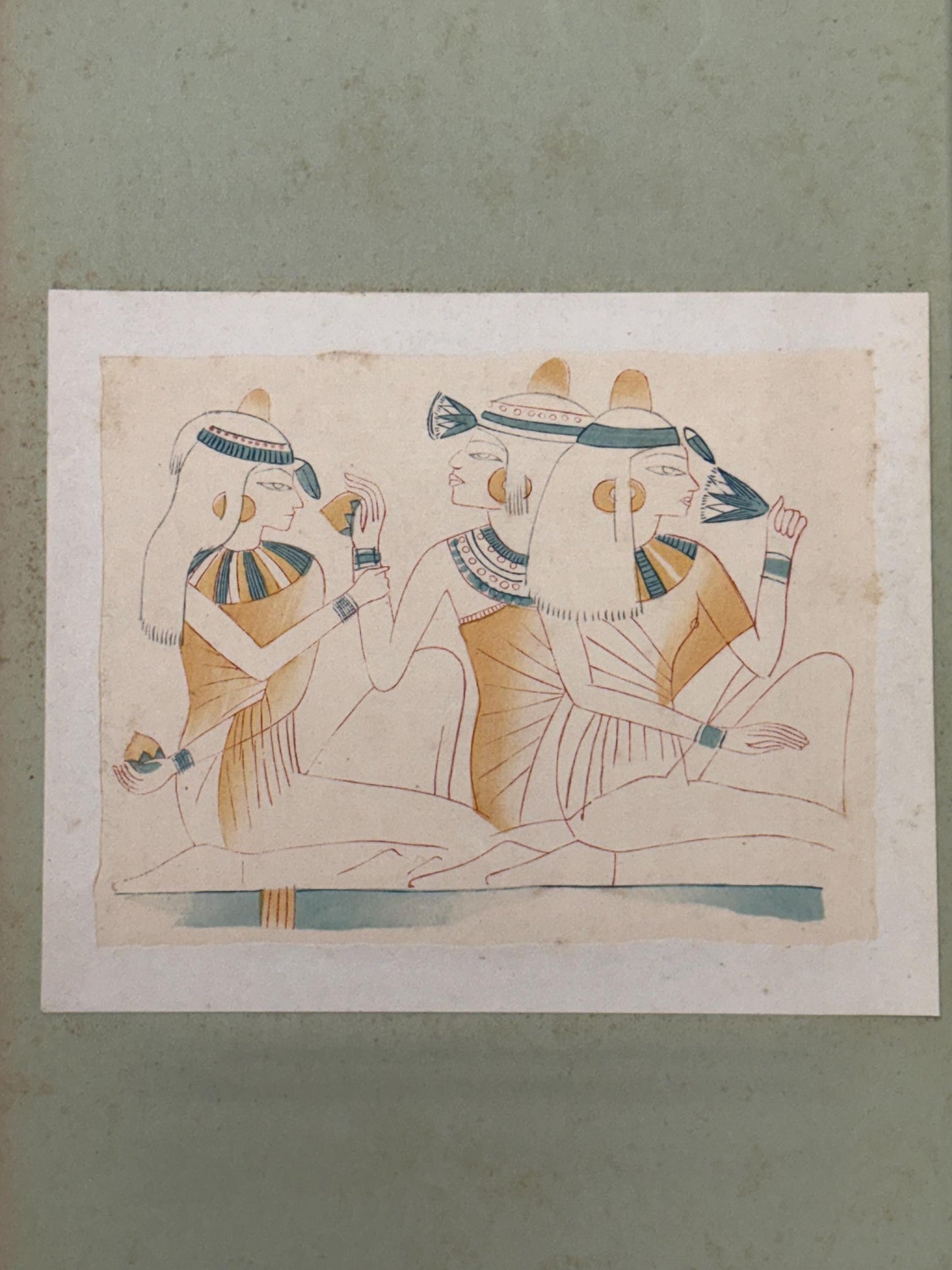 Japanese antique woodblock print, Design, 1929, Modern Egyptian style 5