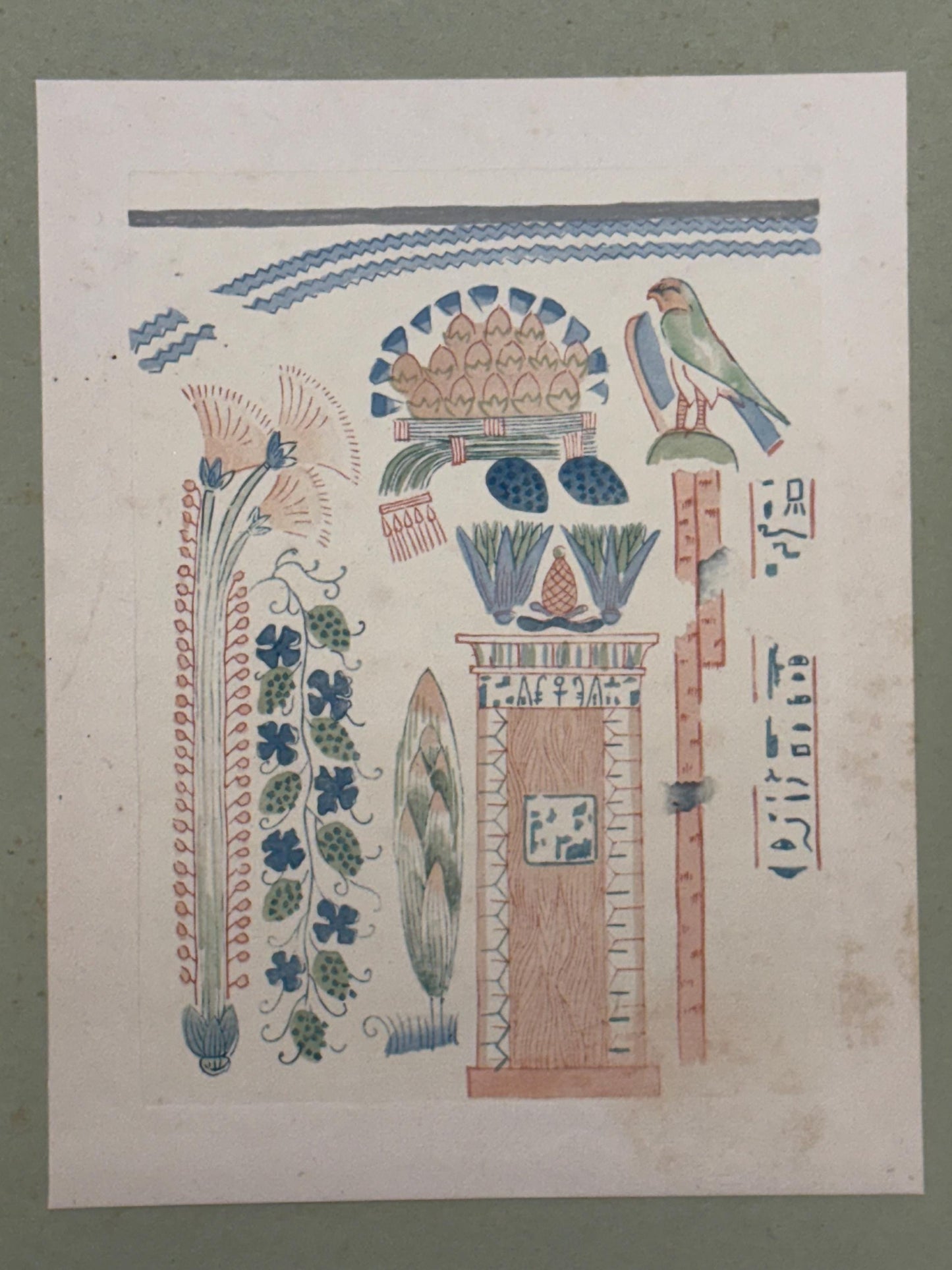 Japanese antique woodblock print, Design, 1929, Modern Egyptian style 11