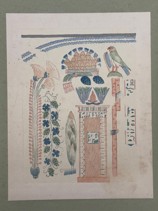 Japanese antique woodblock print, Design, 1929, Modern Egyptian style 11