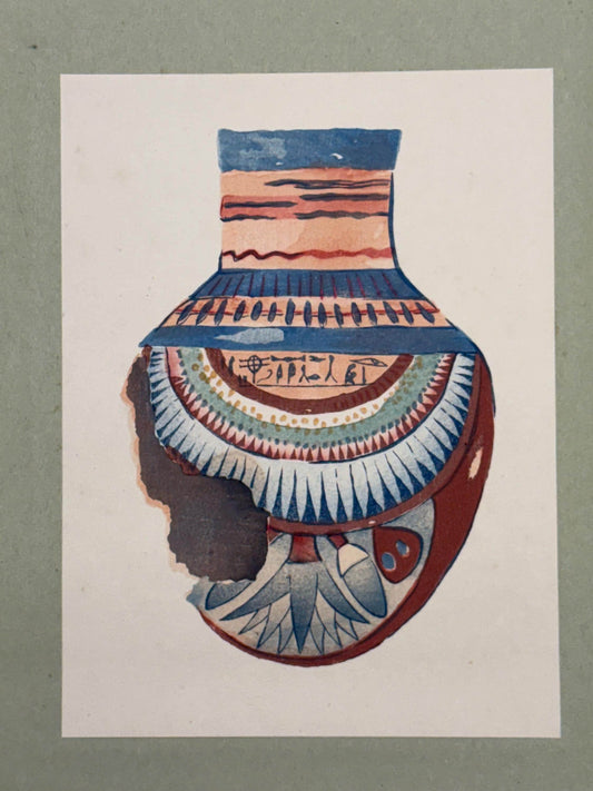 Japanese antique woodblock print, Design, 1929, Modern Egyptian style 14