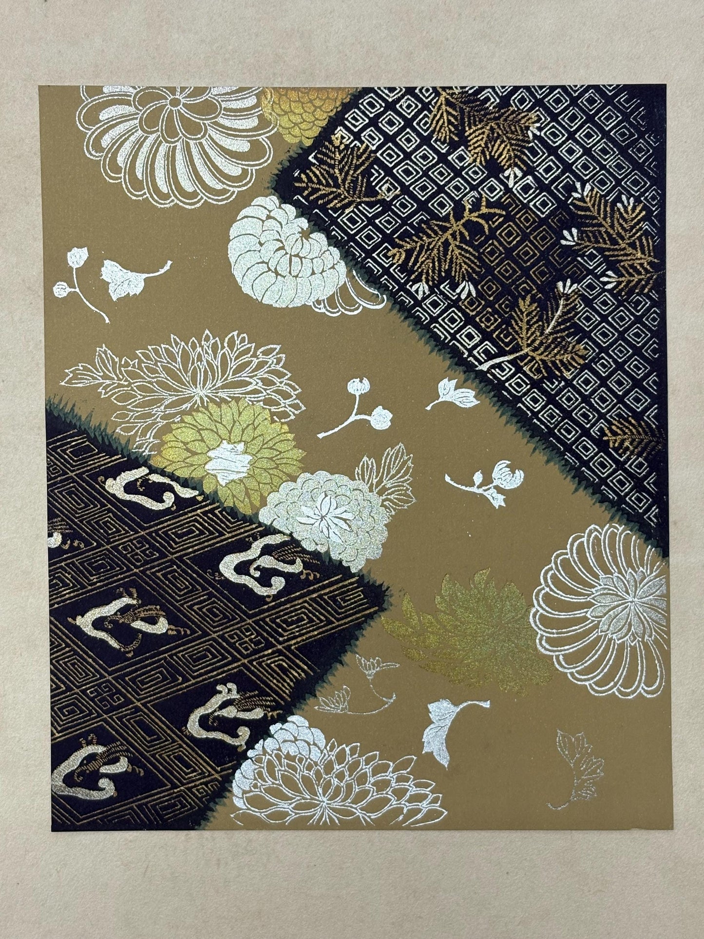 Japanese antique woodcut design book, 1936, Ueno Tameji, "Tsurezuregusa(Essays in Idleness)", vol.2.