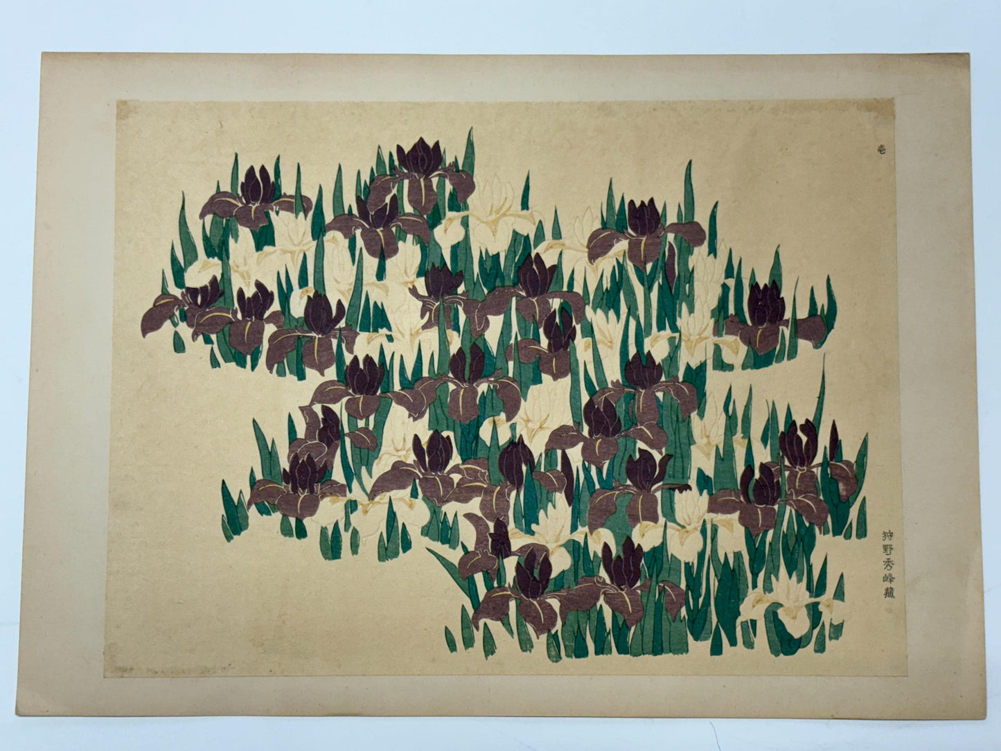 Japanese antique woodcut design book, 1925, Kano Syuho, "Chiyogami", vol.1