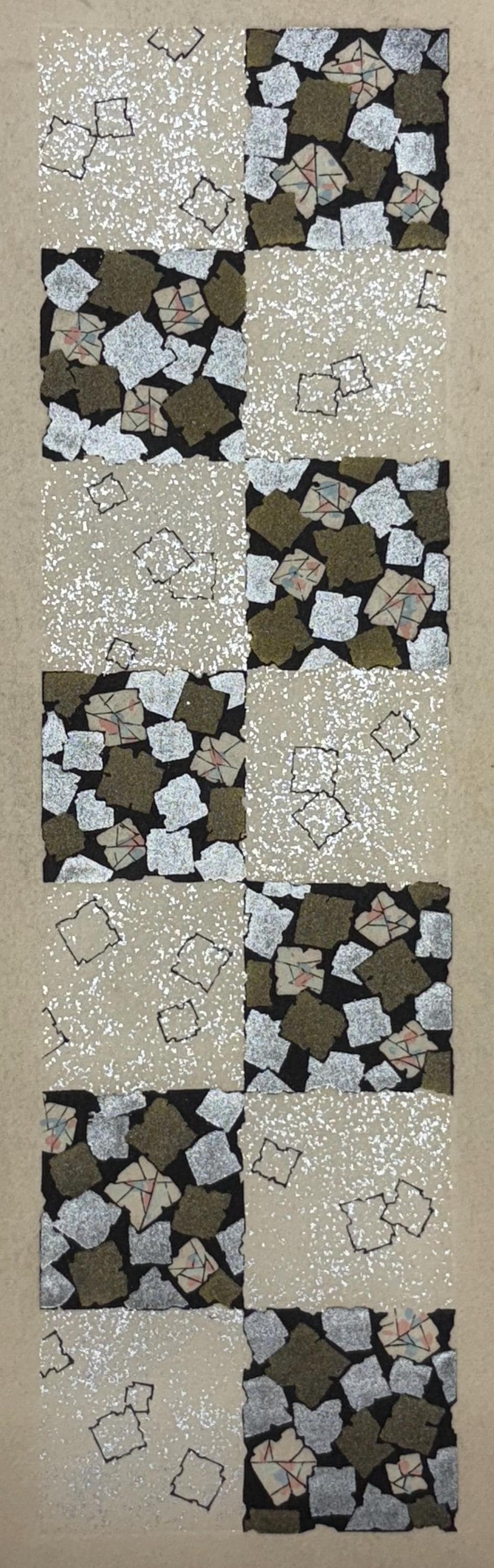 Japanese antique woodblock print, Design, 1937, Kawarazaki Kodo, Kimono design. 2-20