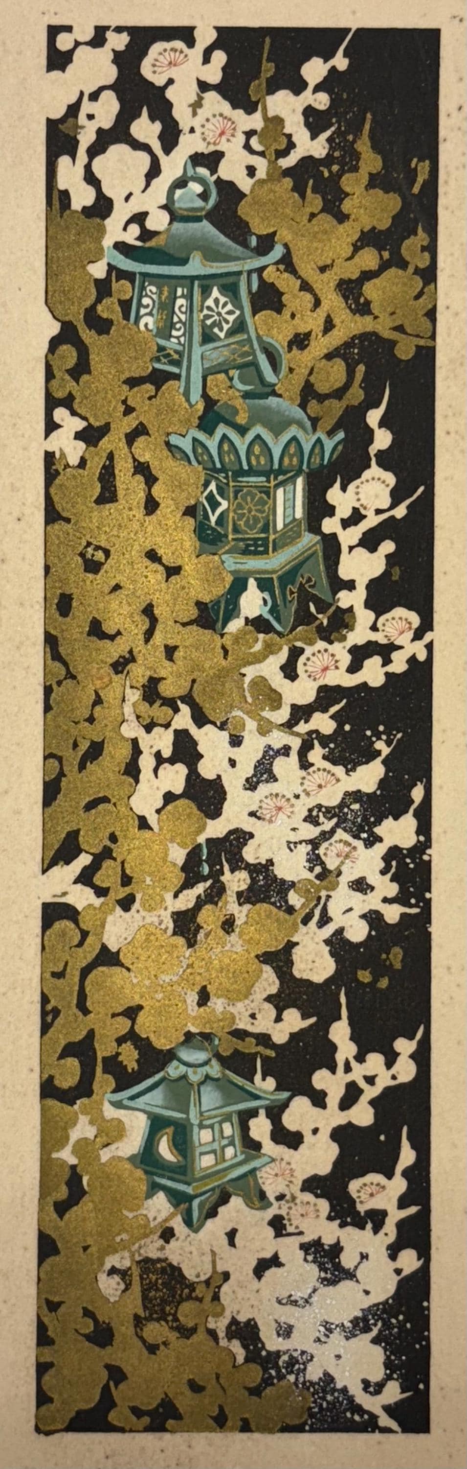 Japanese antique woodblock print, Design, 1937, Kawarazaki Kodo, Kimono design. 2-29