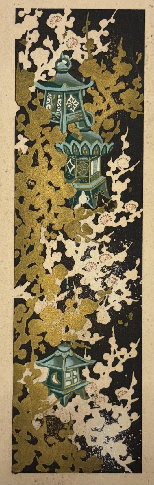 Japanese antique woodblock print, Design, 1937, Kawarazaki Kodo, Kimono design. 2-29