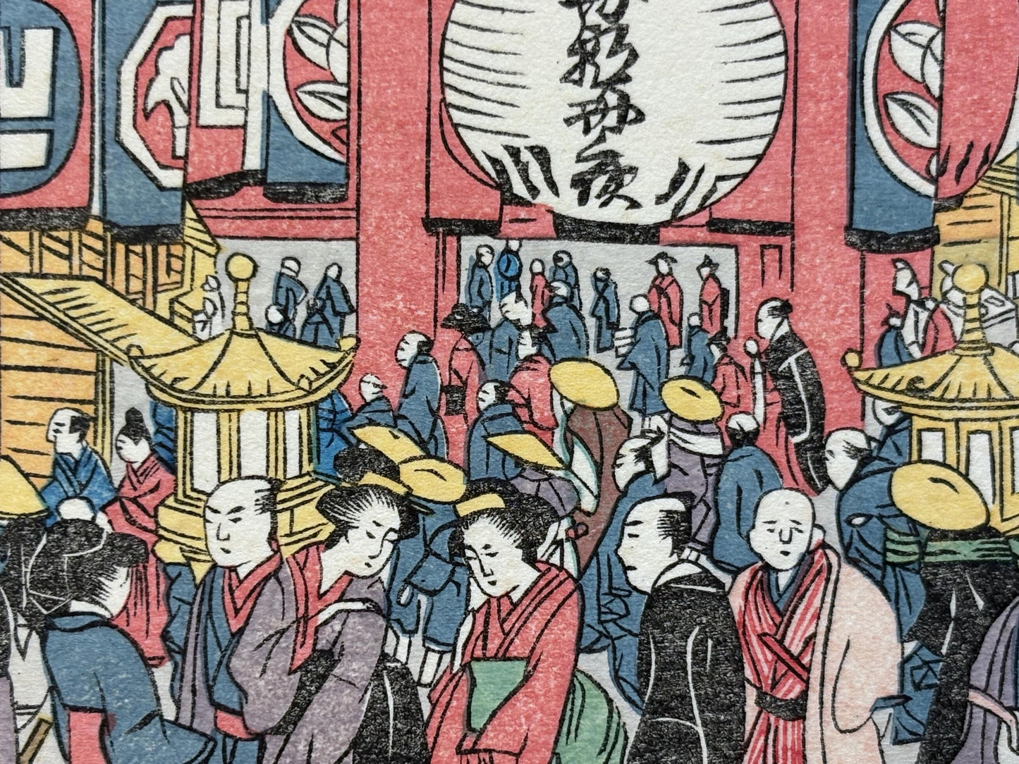Japanese Ukiyoe, woodcut print, Tamagawa Shucho, "Nio-mon gateway of Kinryuzan"