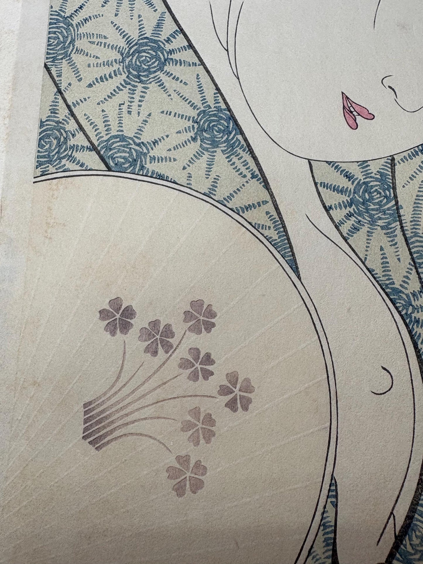 Japanese Ukiyoe, Woodblock print, Utamaro,  "Obvious Love (Arawaruru koi), from the series Anthology of Poems: The Love Section"