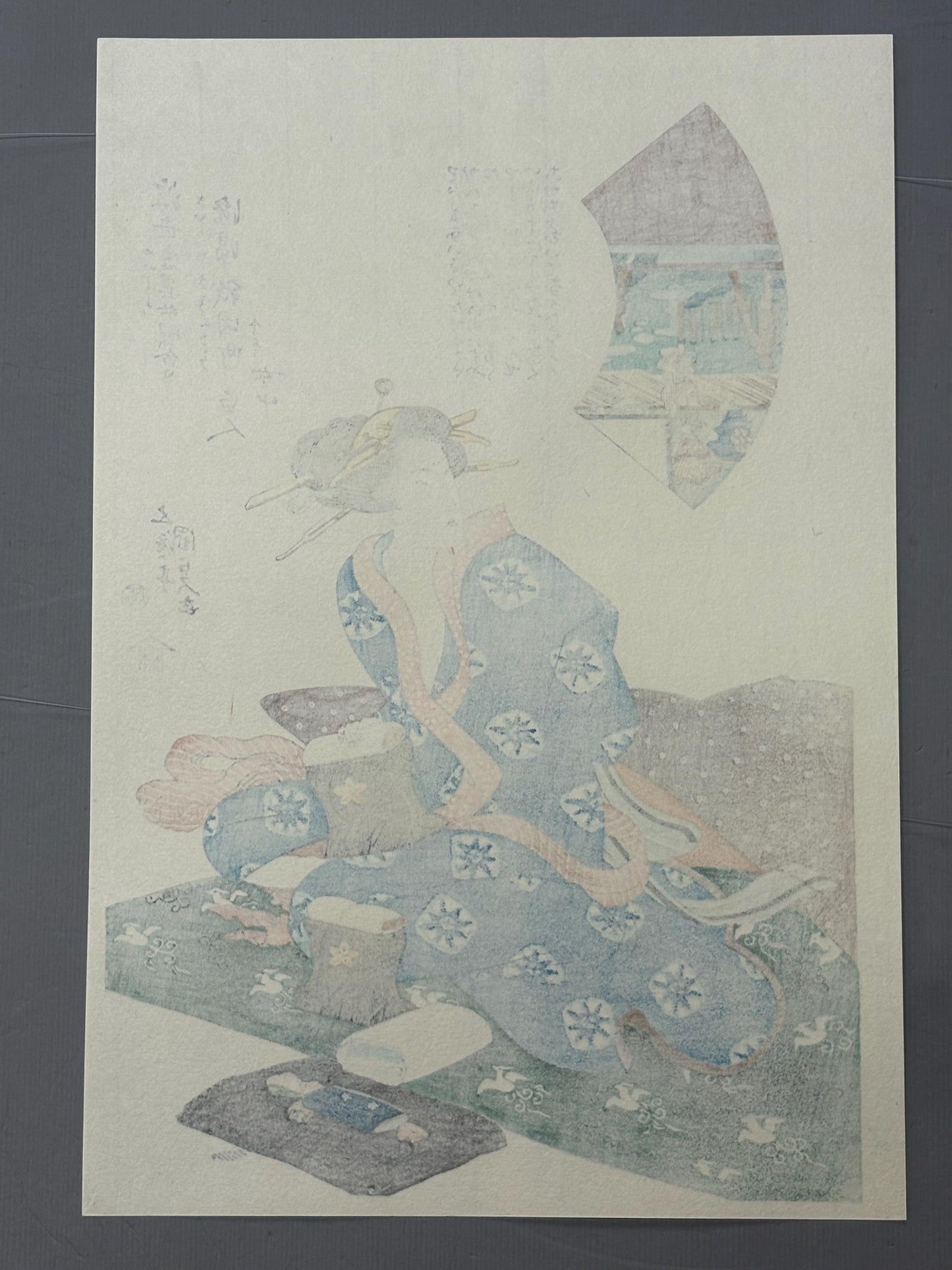 Japanese Ukiyoe, Woodblock print, kunisada,  "Famous Women from Famous Places : An unlicensed prostitution from Gionmachi, Kyoto".
