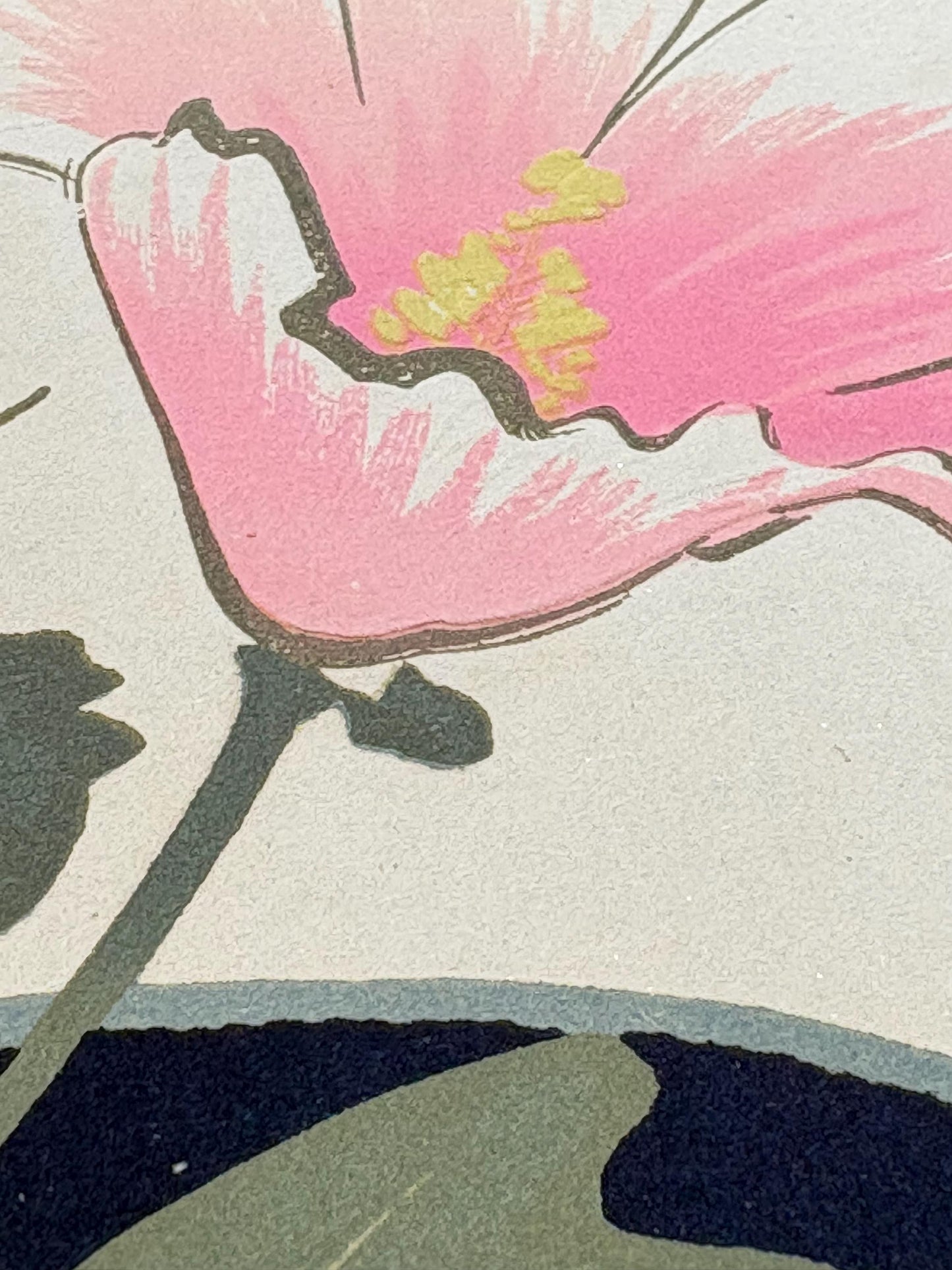 Japanese antique design, lithographic print, around a hundred years ago.