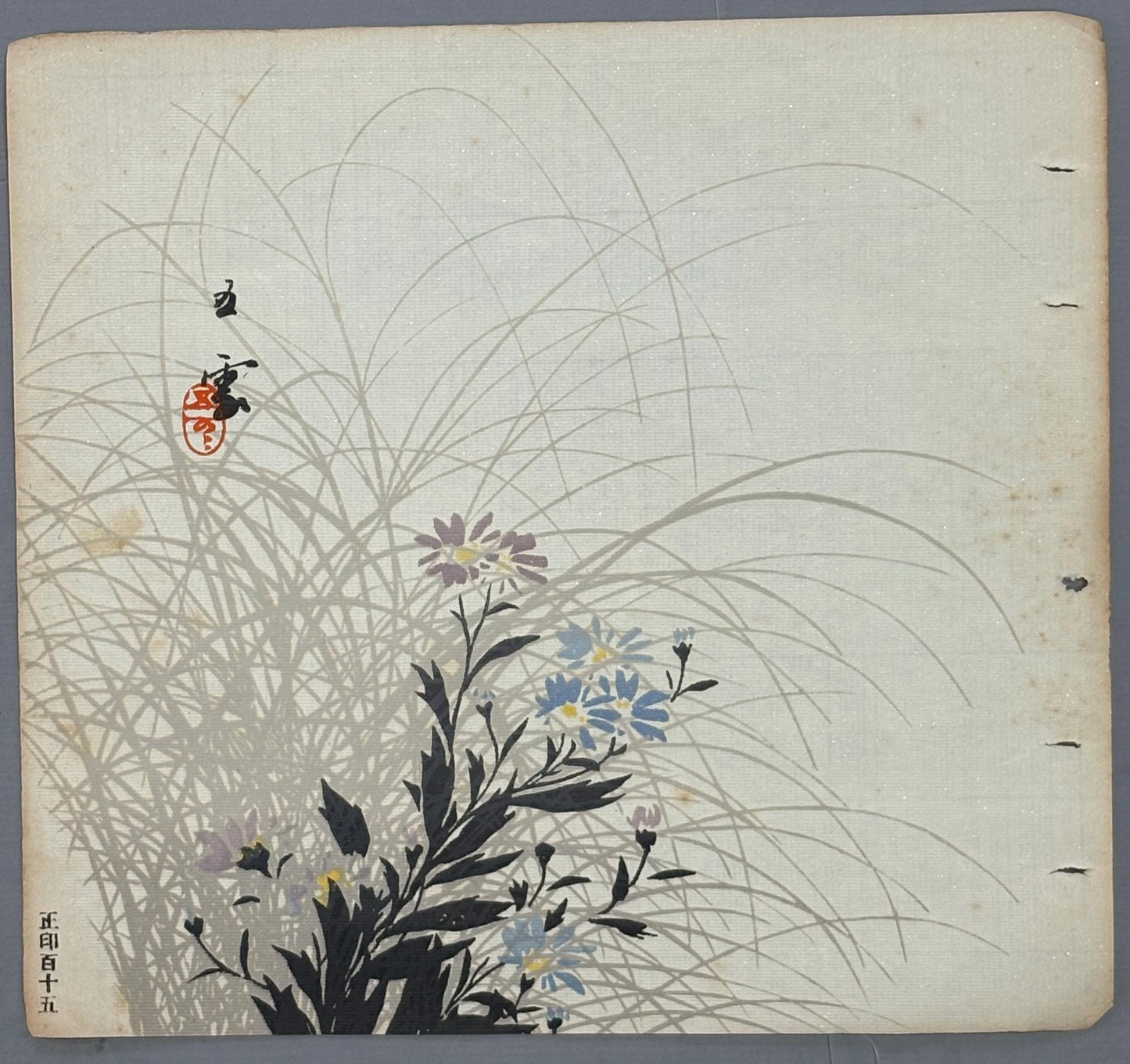 Japanese antique design, lithographic print, around a hundred years ago, Nishimura Goun.