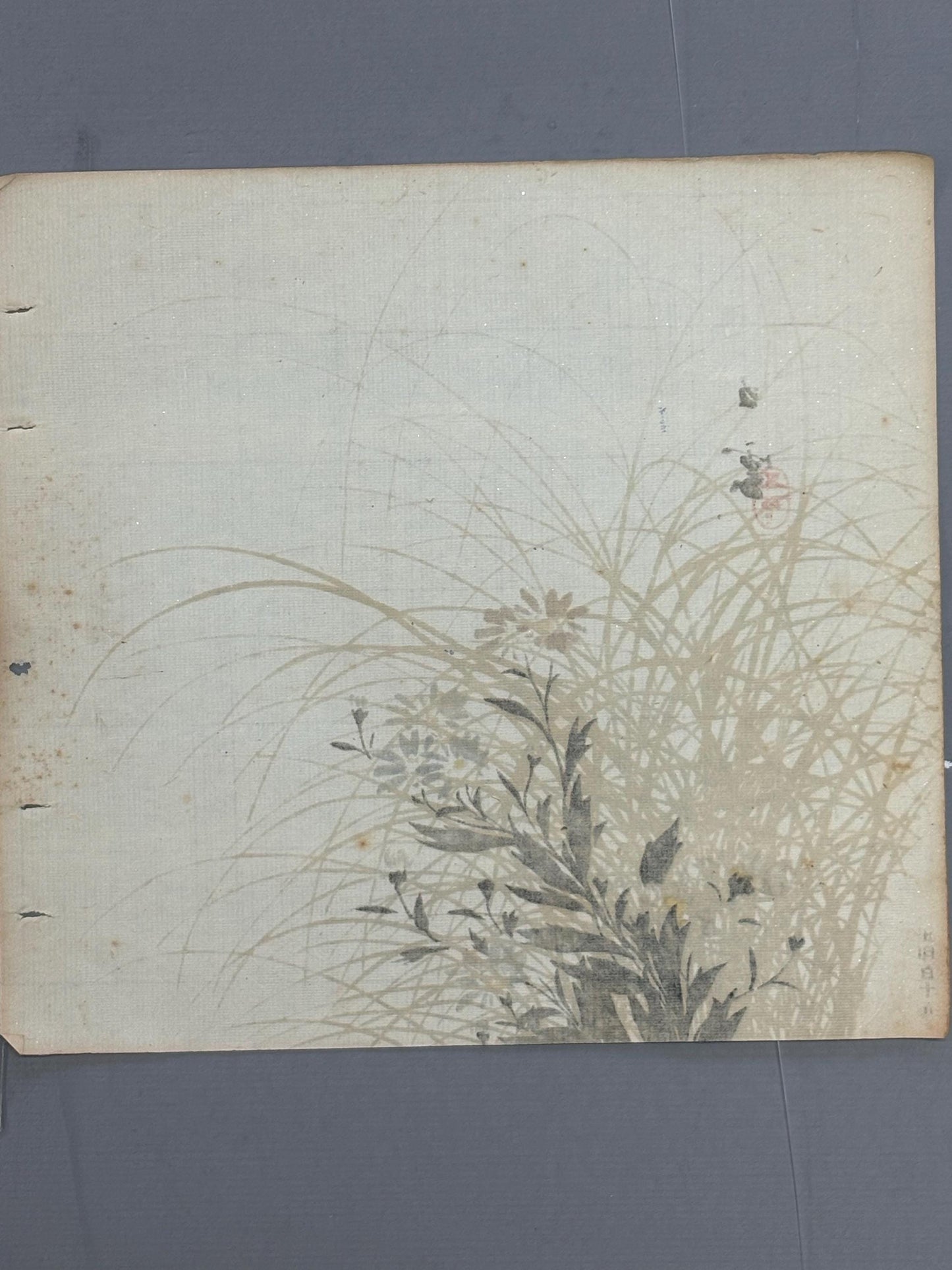 Japanese antique design, lithographic print, around a hundred years ago, Nishimura Goun.