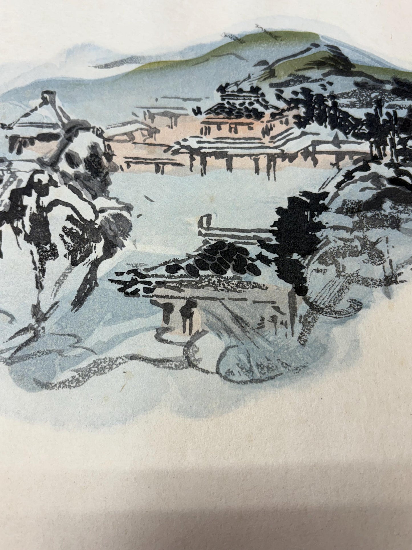 Japanese art, woodcut print, Large size, Tomioka Tessai.