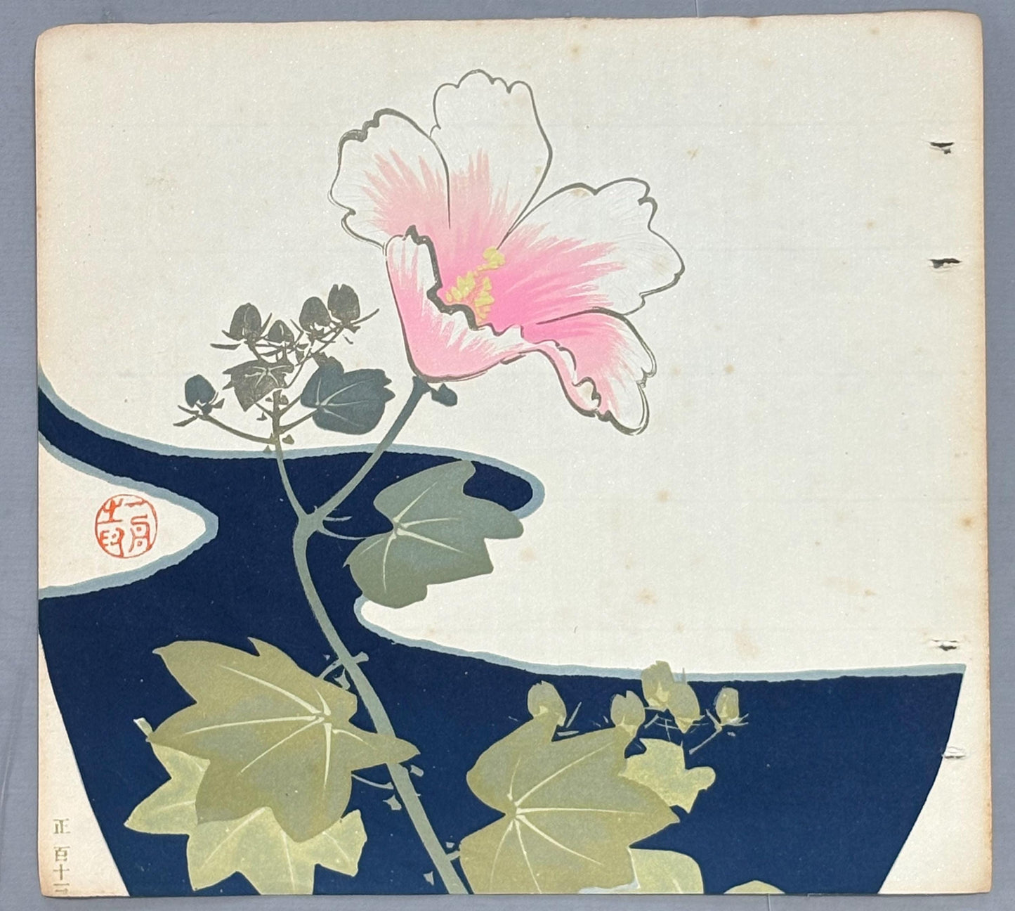Japanese antique design, lithographic print, around a hundred years ago.