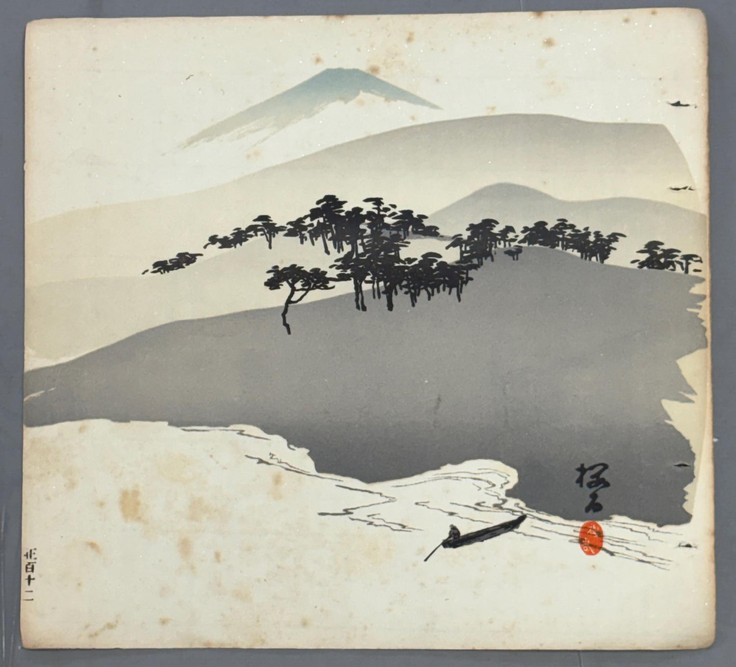 Japanese antique design, lithographic print, around a hundred years ago.
