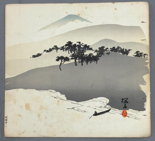 Japanese antique design, lithographic print, around a hundred years ago.