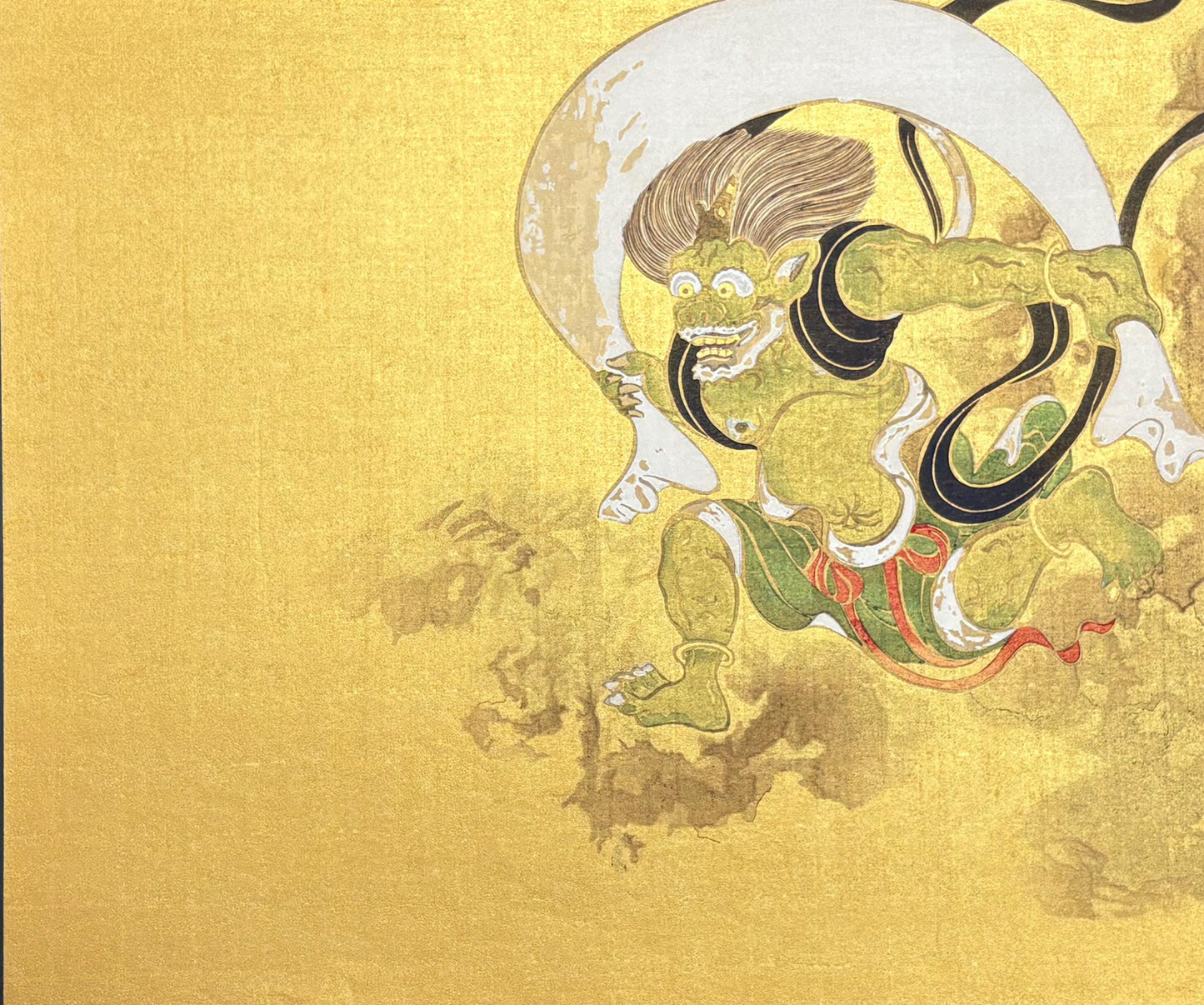 Large size, Japanese woodblock print, "Wind God", Sotatsu TAWARAYA.Rinpa.