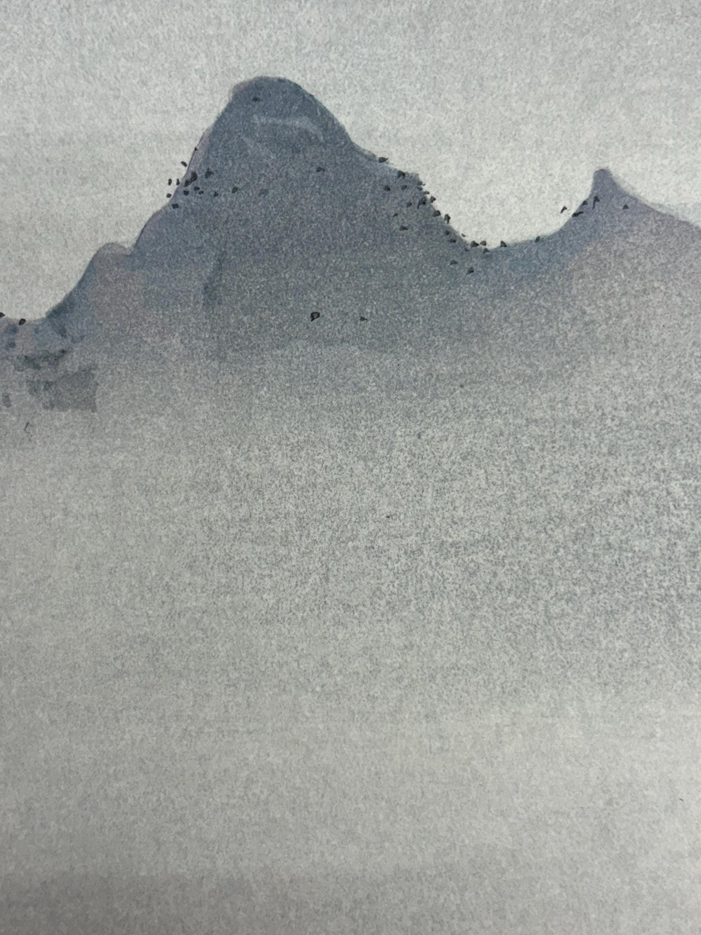 Josetsu,Large size. Japanese woodblock print. Ink painting.