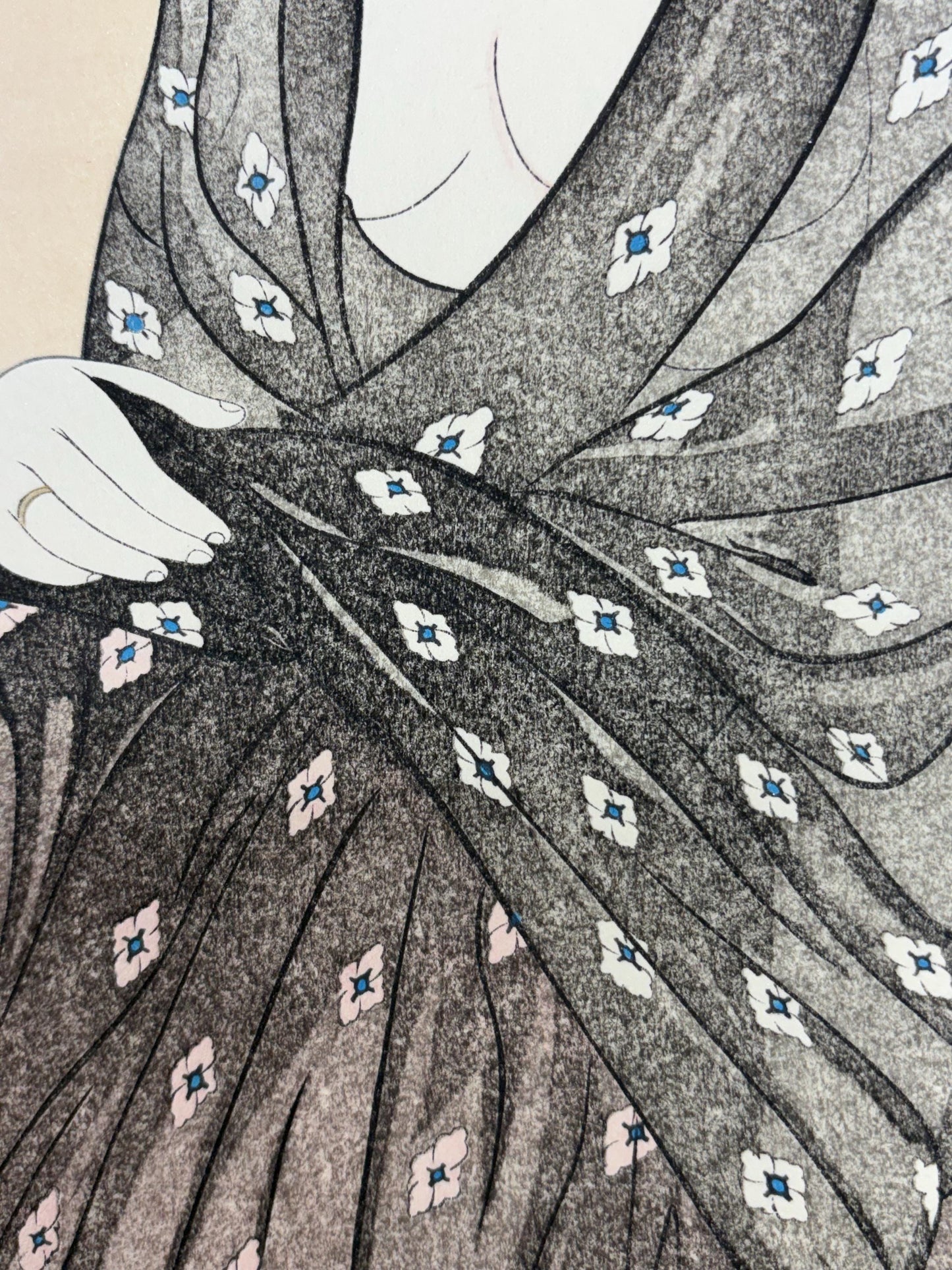 Japanese Ukiyoe, Shin-Hanga, Woodblock print, Hashiguchi Goyo, "Woman in Summer Robe"