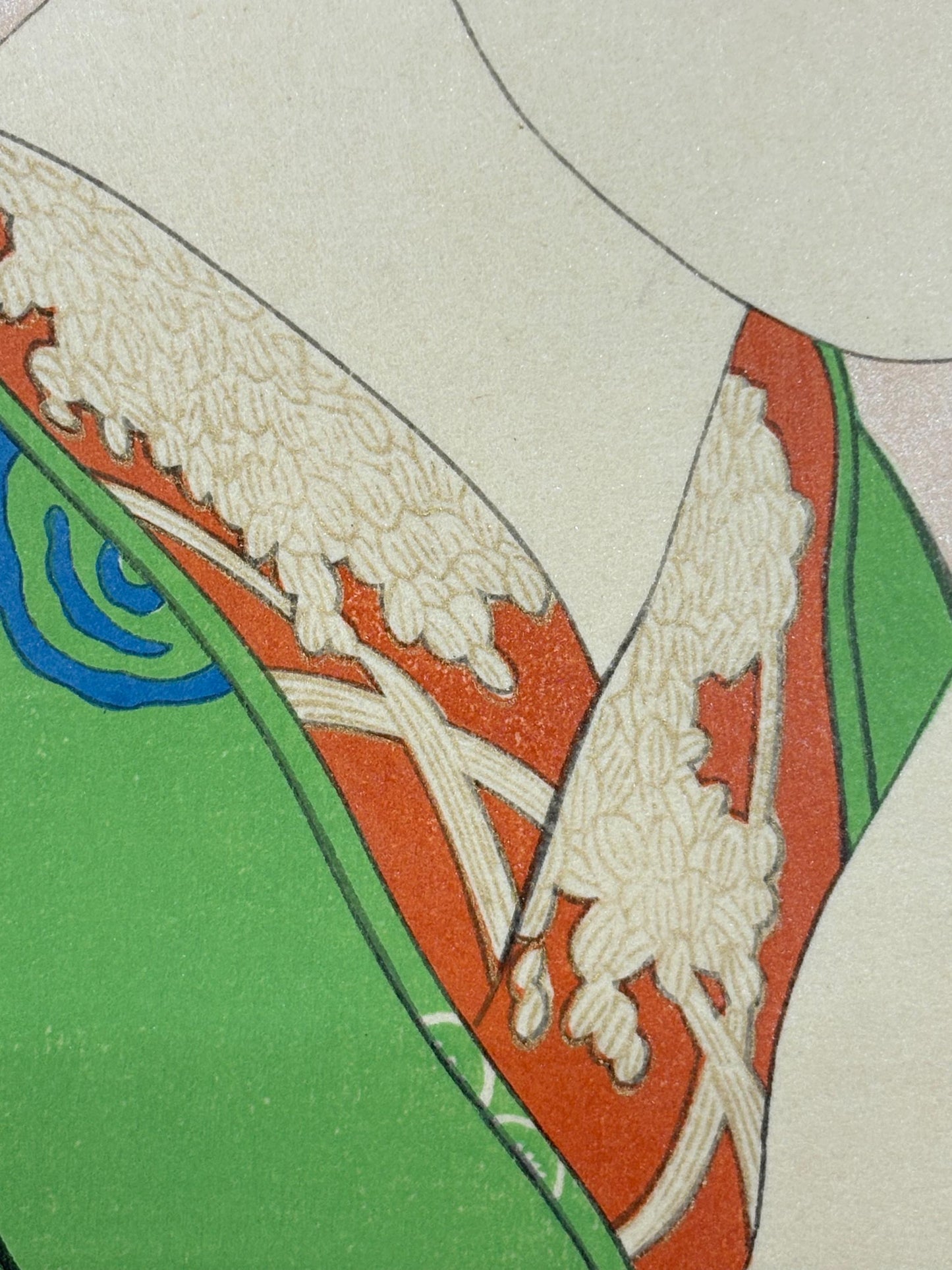Japanese Ukiyoe, Shin-hanga, Woodblock print, antique, Hashiguchi Goyo, "Lady and Lip Stick"