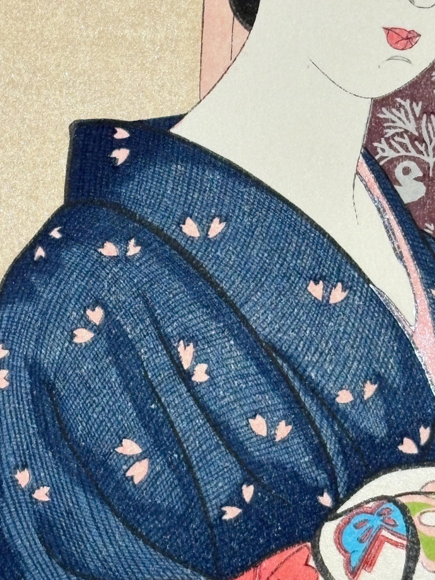 Japanese Ukiyoe, Shin-Hanga, Woodblock print, Hashiguchi Goyo, "Woman in Summer Kimono"