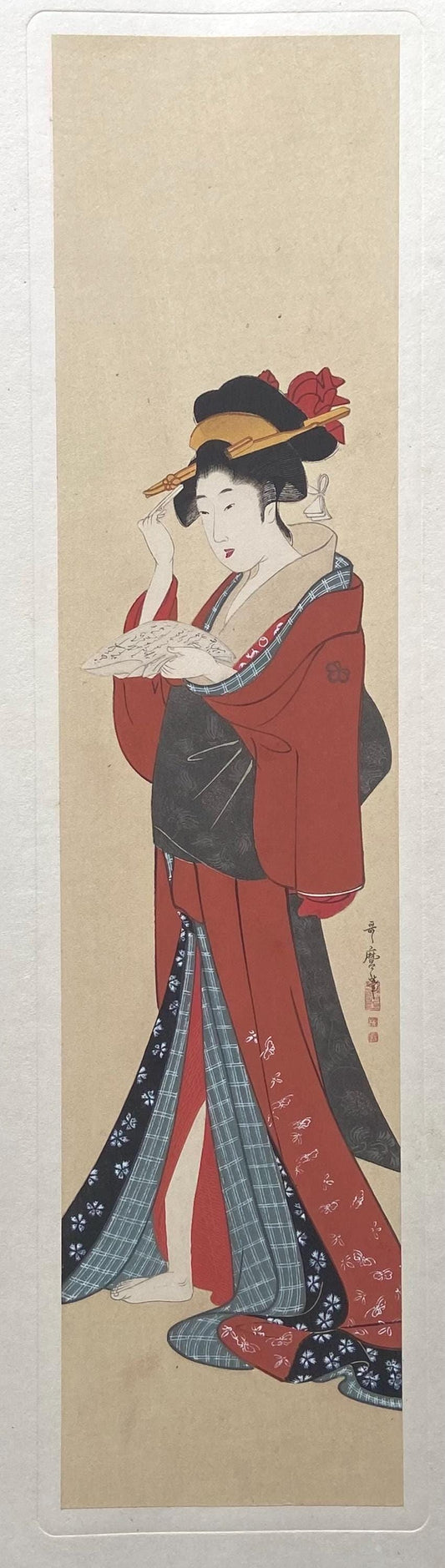 1906, Ukiyoe-ha-gashu, Japanese Ukiyoe, woodblock print, Kitagawa Utamaro