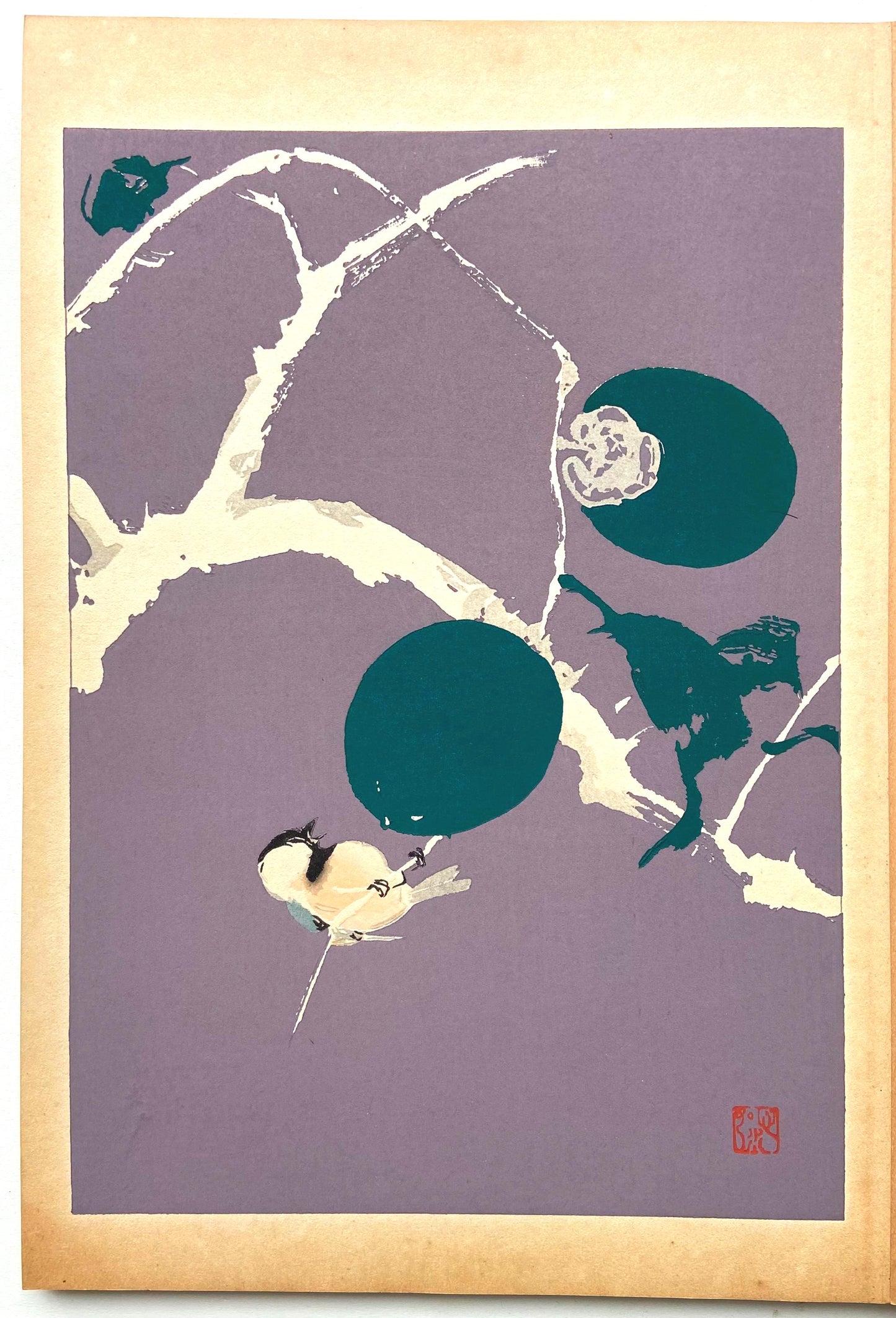 Japanese design, antique, woodcut print, 1934, Honda Bansui, "Tansai-Gafu".