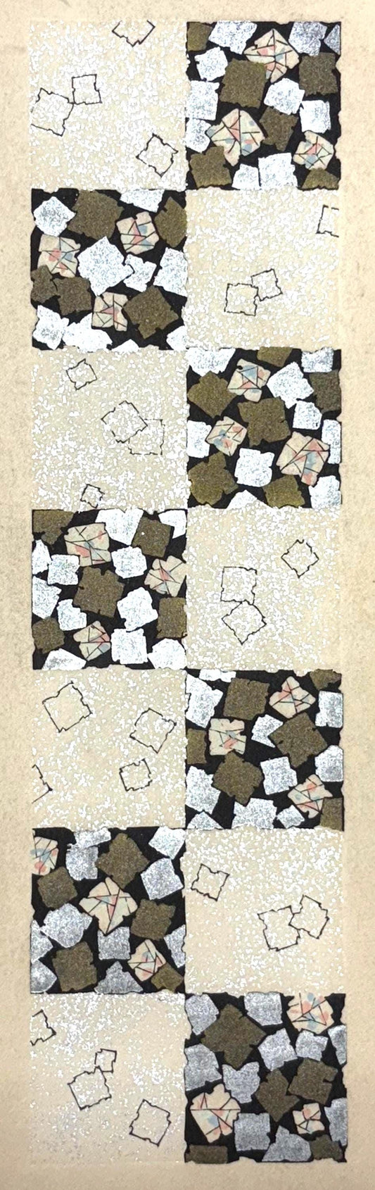Japanese antique woodblock print, Design, 1937, Kawarazaki Kodo, Kimono design. 2-20