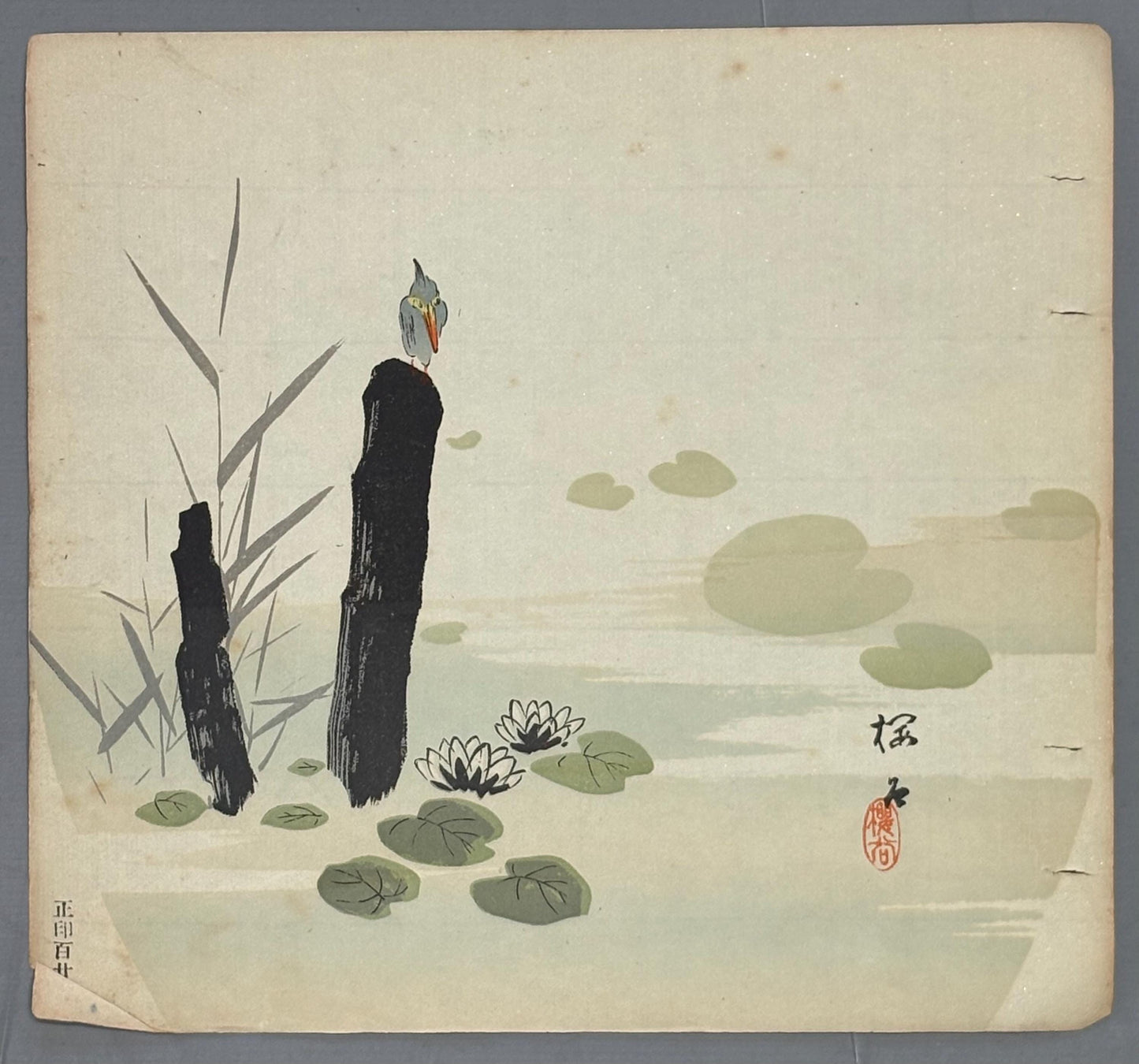 Japanese antique design, lithographic print, around a hundred years ago.