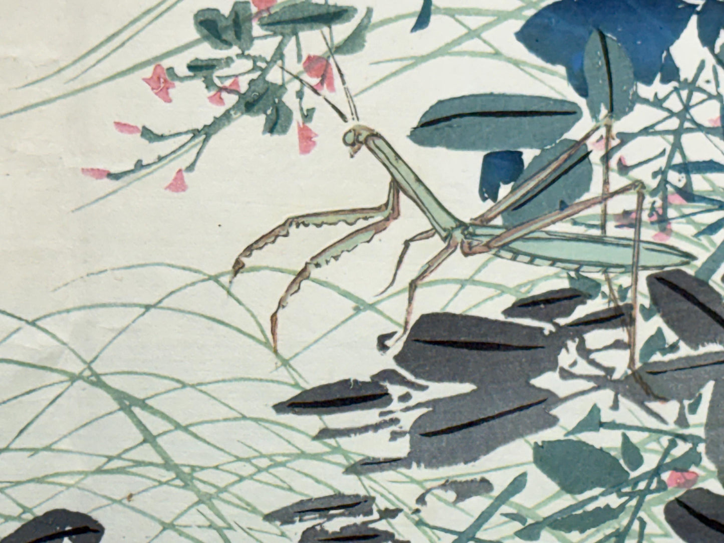 1913, Japanese Woodblock print, antique, Ichimi Renjo,  "Autumn Melancholy in the Countryside".