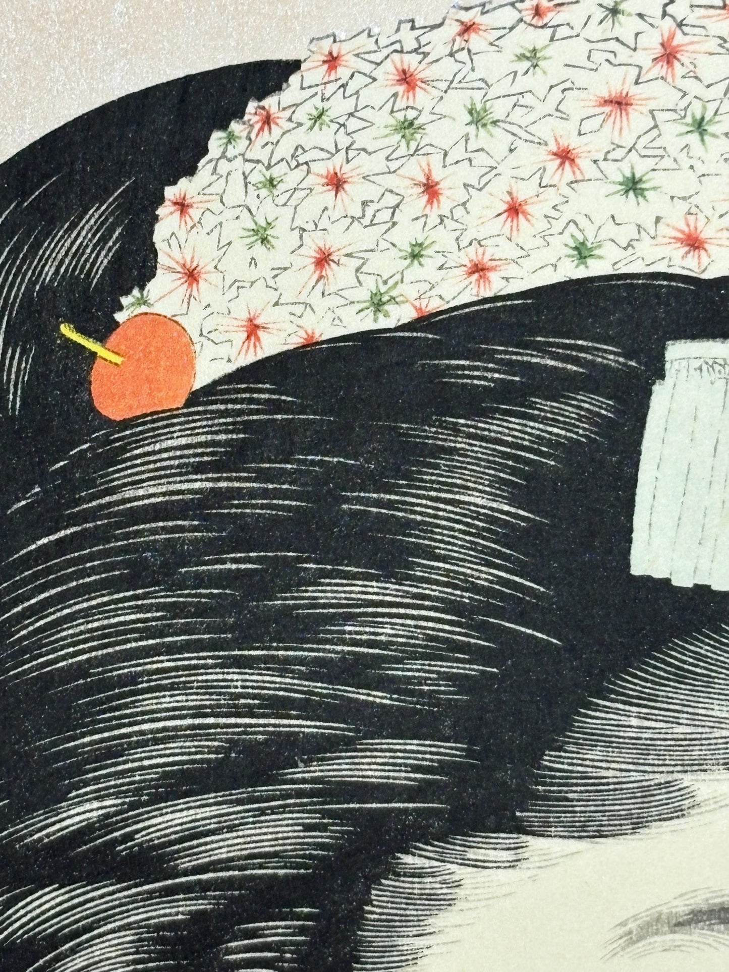 Japanese Ukiyoe, Shin-hanga, Woodblock print, antique, Hashiguchi Goyo, "Lady and Lip Stick"