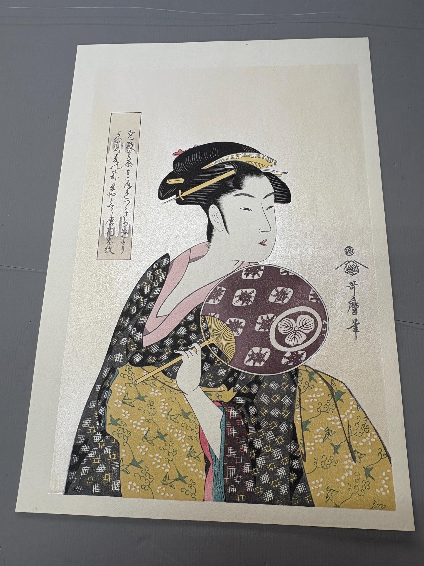 Japanese Ukiyoe, woodcut print, Utamaro, "c"