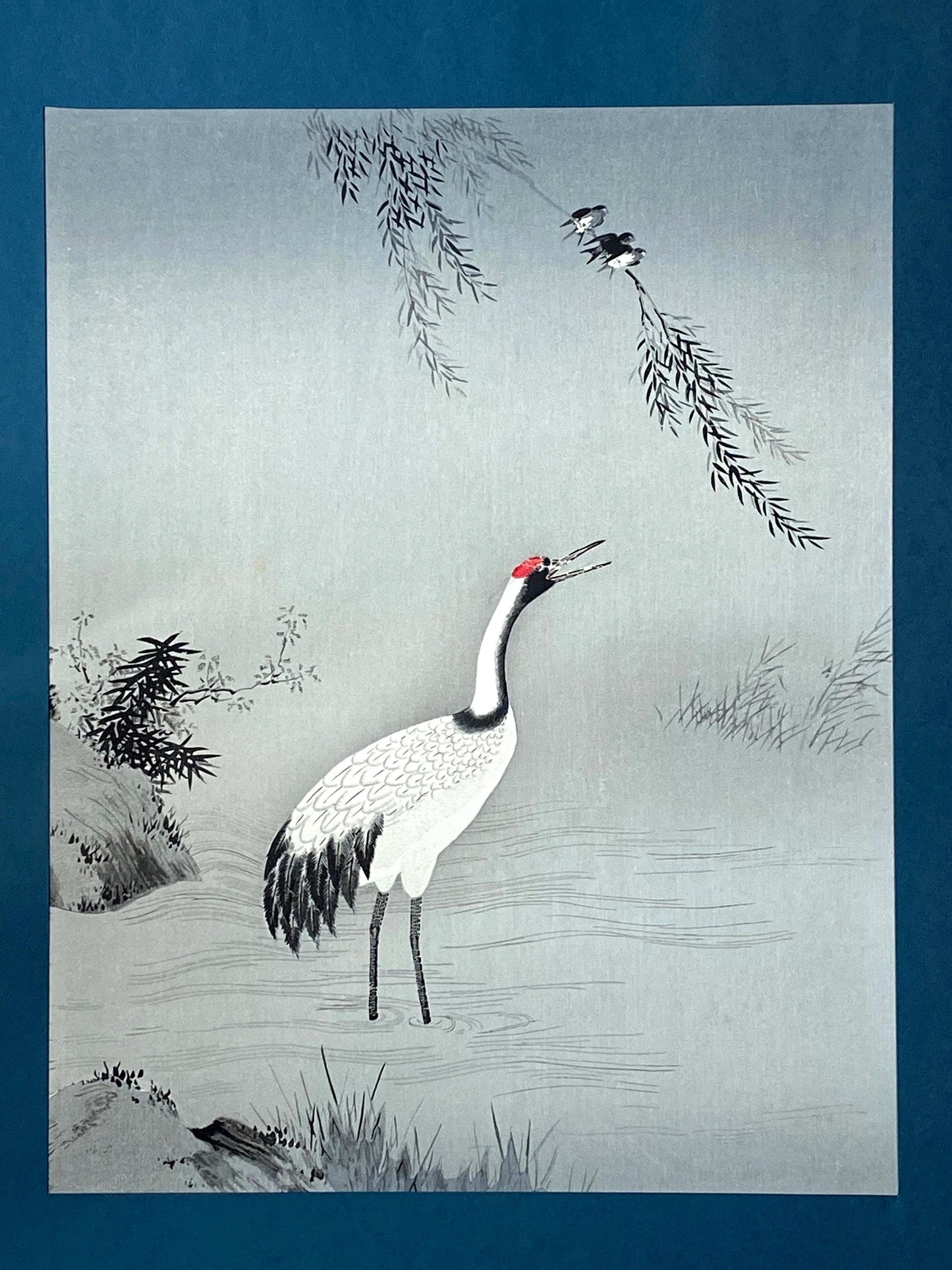 1983, Large size, Kano Motonobu, Flower and Bird