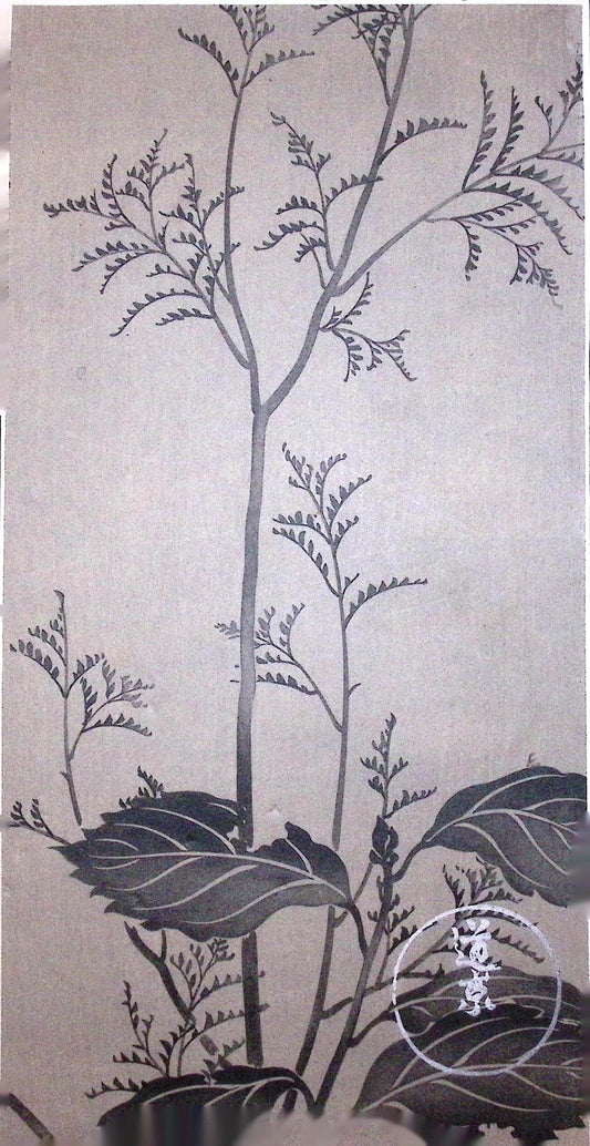 Japanese design, antique, woodcut print, Rimpa.