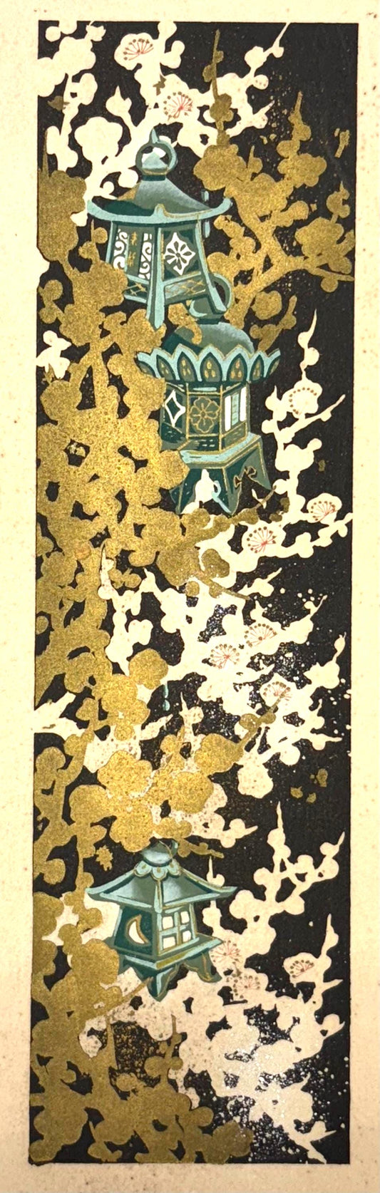 Japanese antique woodblock print, Design, 1937, Kawarazaki Kodo, Kimono design. 2-29