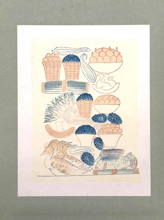 Japanese antique woodblock print, Design, 1929, Modern Egyptian style 10