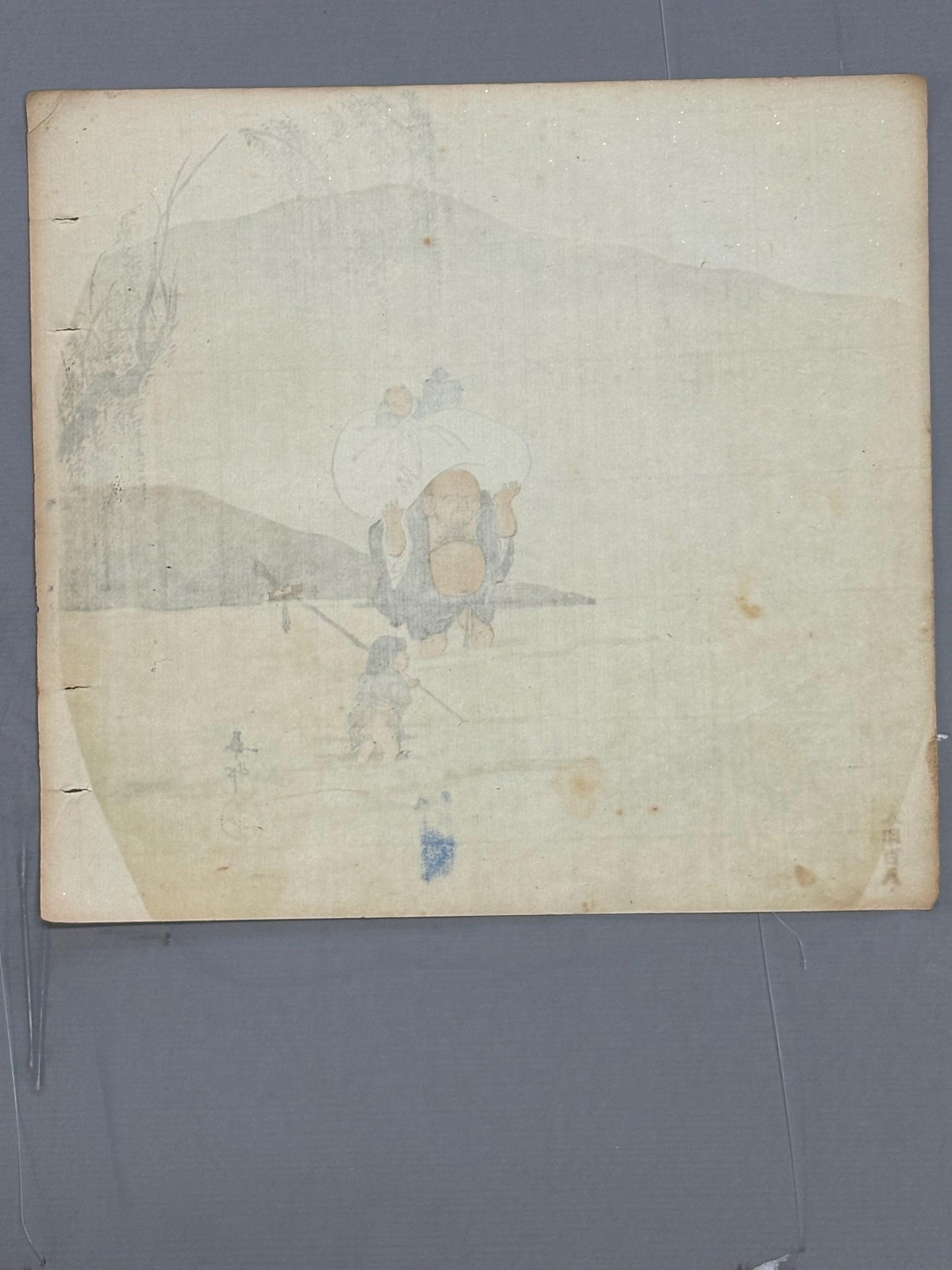 Japanese antique design, lithographic print, around a hundred years ago.
