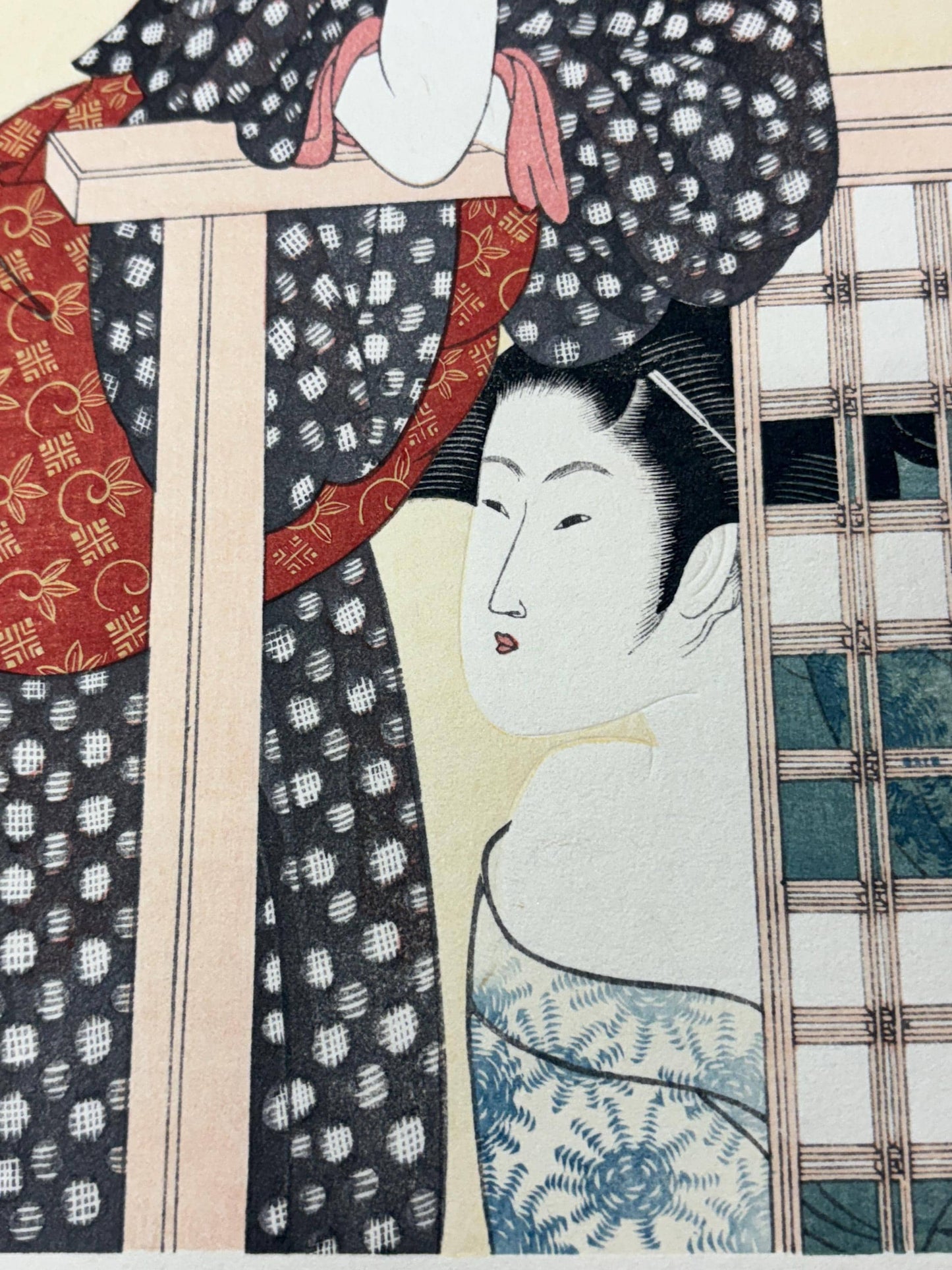 Japanese Ukiyo-e Woodblock print, Utamaro, "The Hour of the Ram"