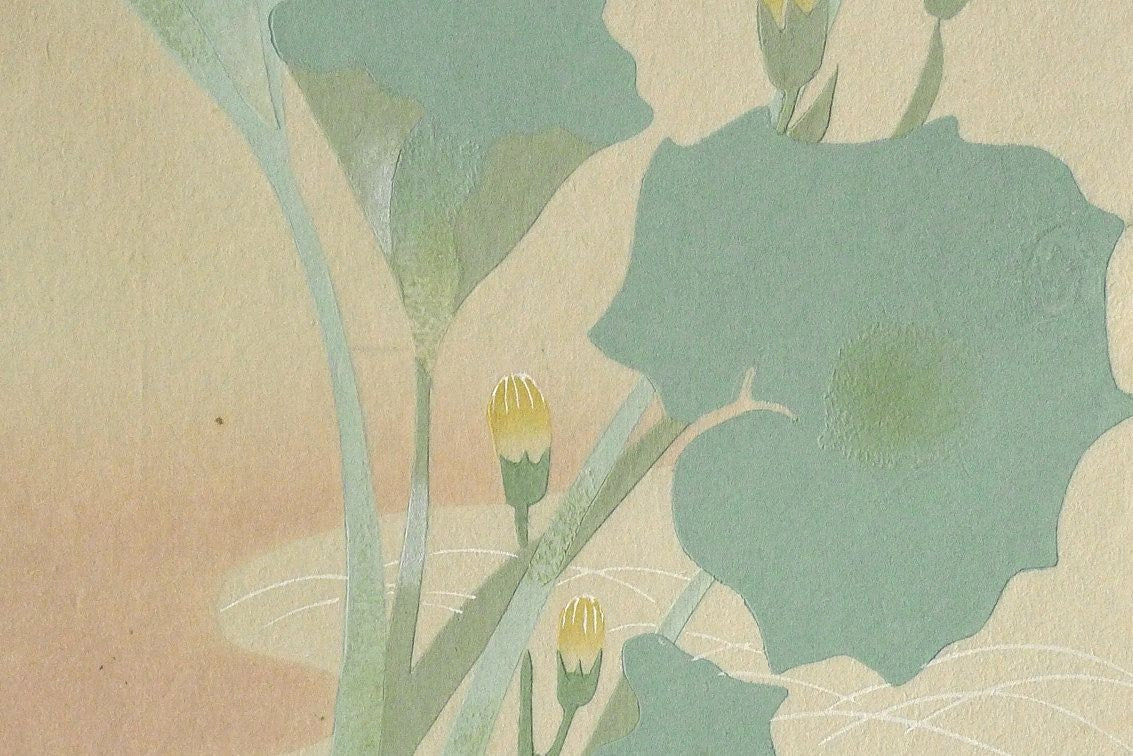 Japanese antique woodblock print, Design, 1932, Yamatoe style 5